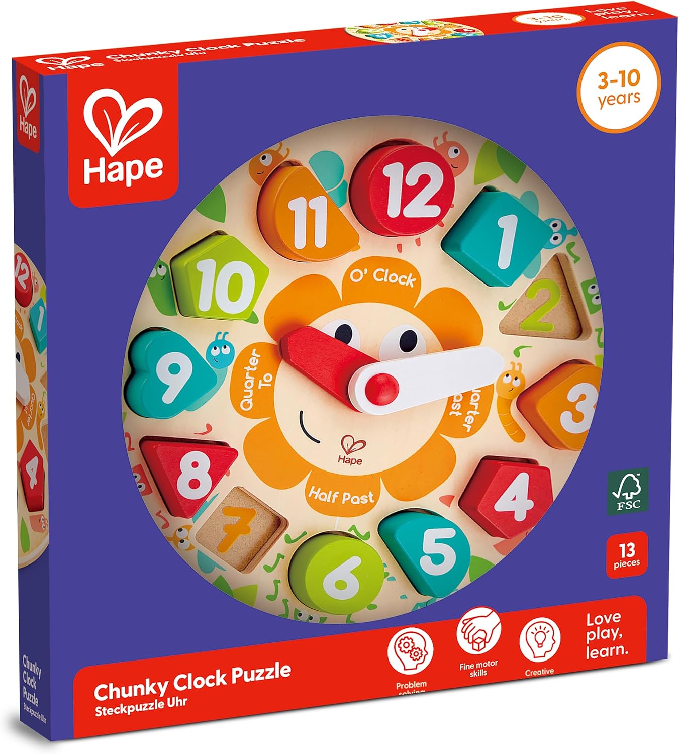Hape Clock Puzzle E1622A