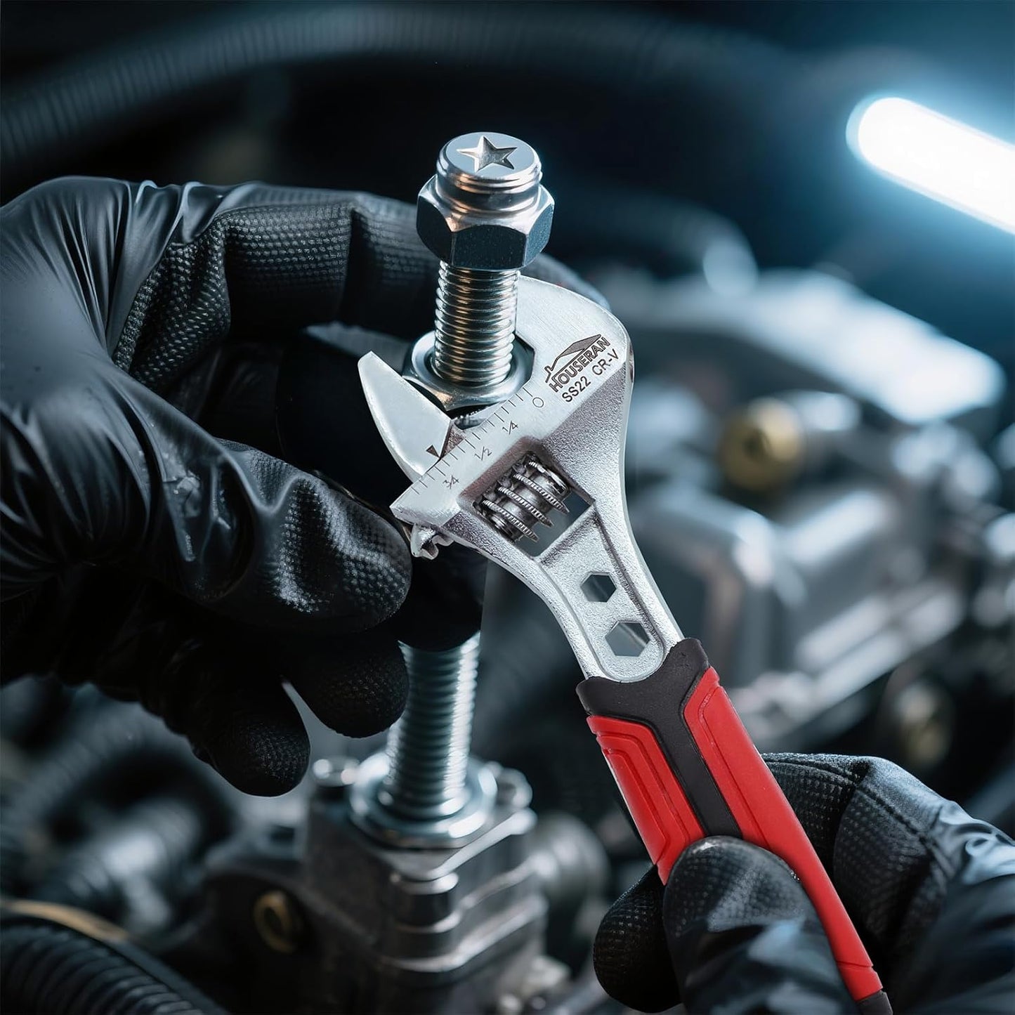 Monkey Wrench, 6.3 inches (16 cm), Spanner, Maximum Opening 1.0 inches (25 mm), Small, Versatile Wrench, Hexagonal Compatible, Includes Memory, CR-V Steel, Anti-Slip Grip, Lightweight, Tool