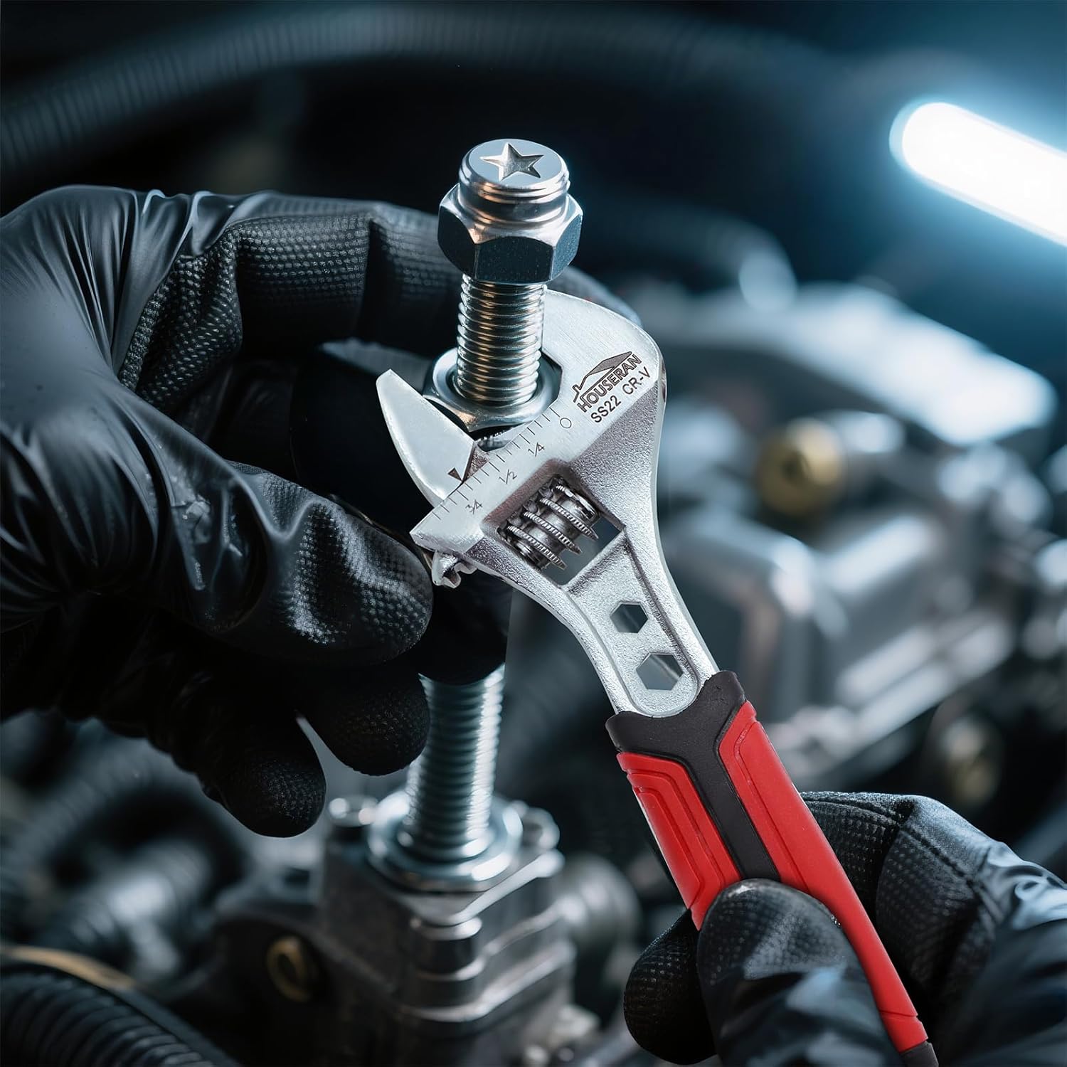 Monkey Wrench, 6.3 inches (16 cm), Spanner, Maximum Opening 1.0 inches (25 mm), Small, Versatile Wrench, Hexagonal Compatible, Includes Memory, CR-V Steel, Anti-Slip Grip, Lightweight, Tool