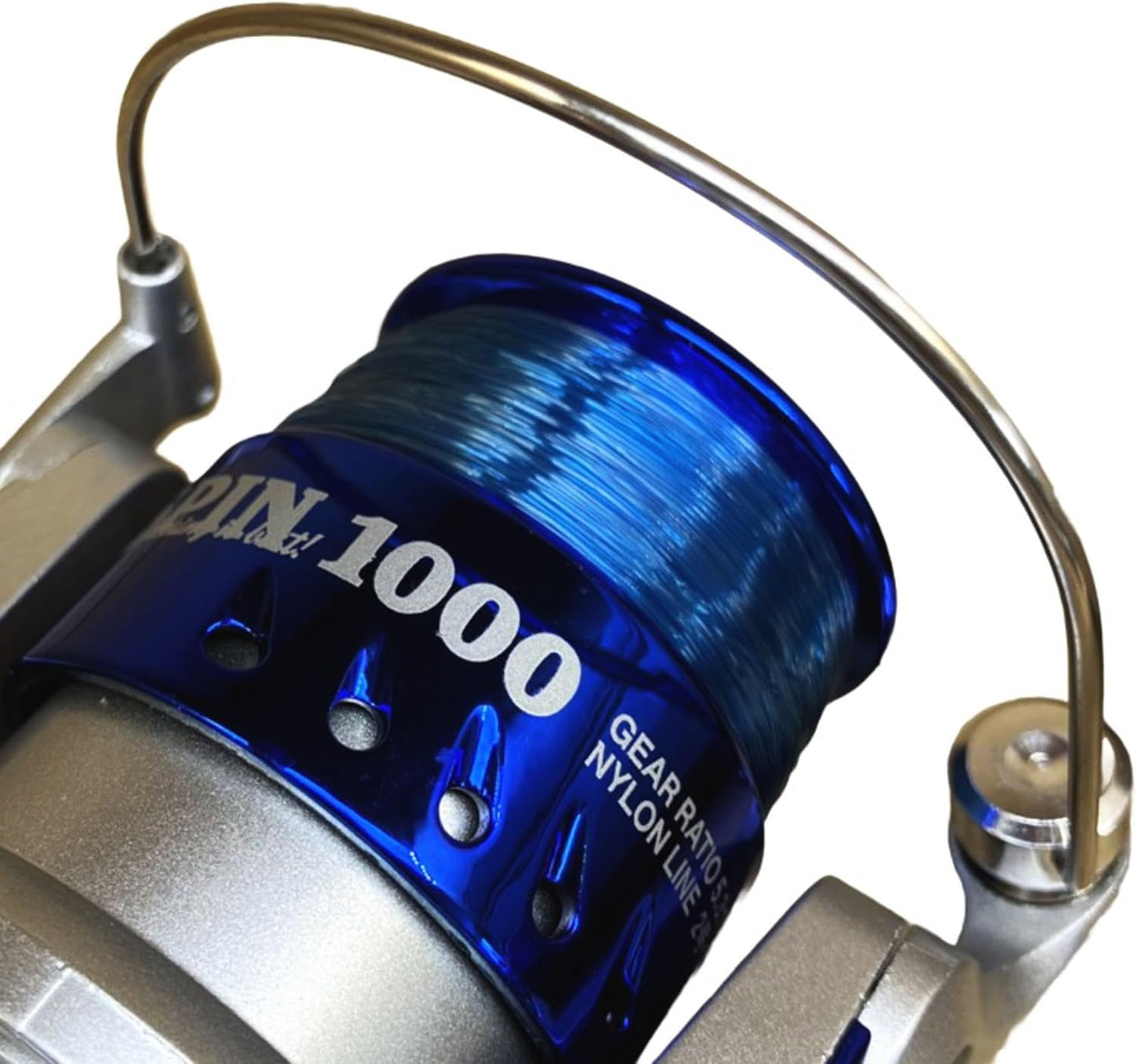 Riseway 1000 Basic Spin, Spinning Reel with Thread, No. 3 - 80 m, Blue