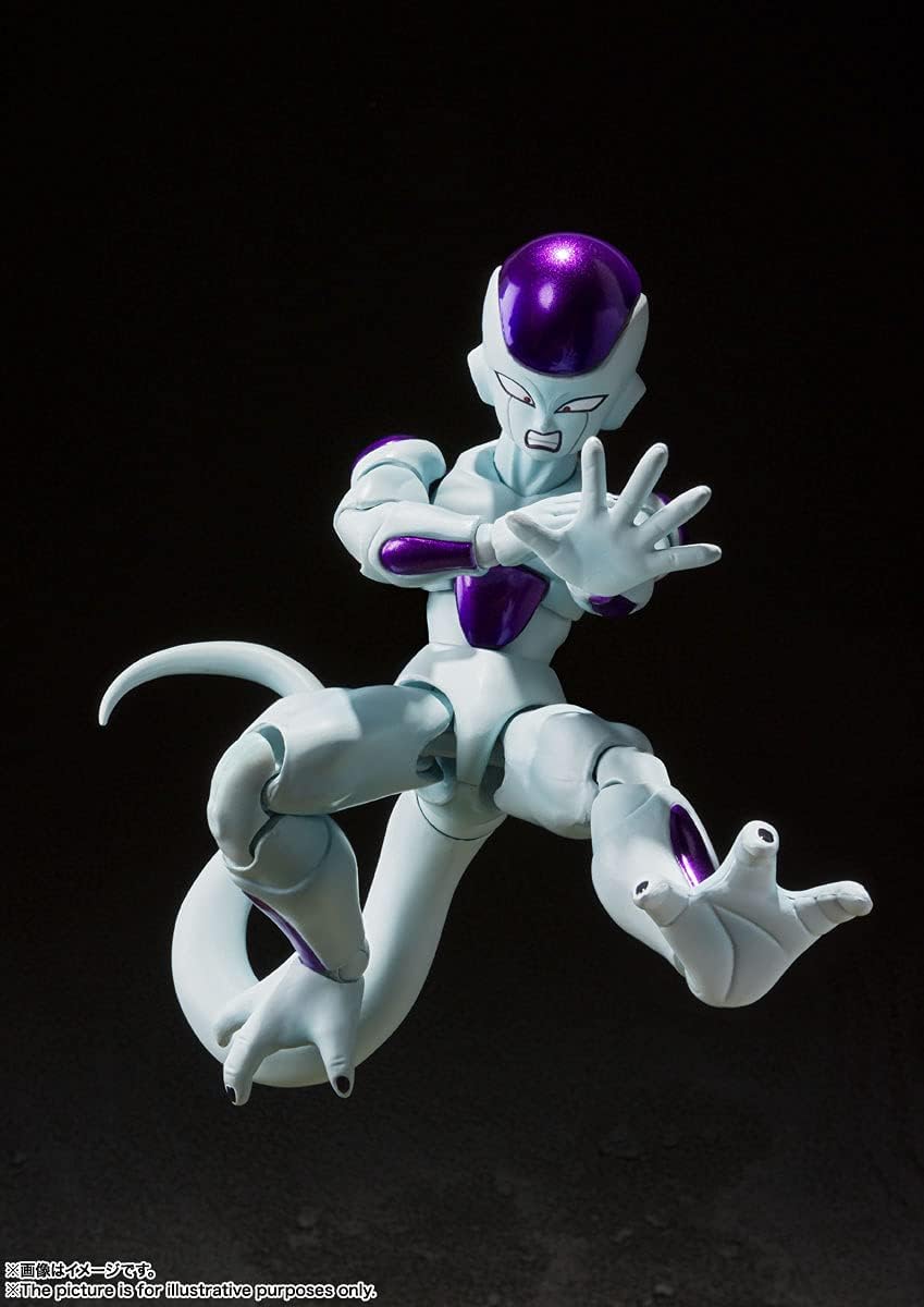 TAMASHII NATIONS S.H. Figuarts Dragon Ball Z Freeza Fourth Form (Resale Version), Approx. 4.7 inches (120 mm), PVC & ABS Pre-painted Action Figure
