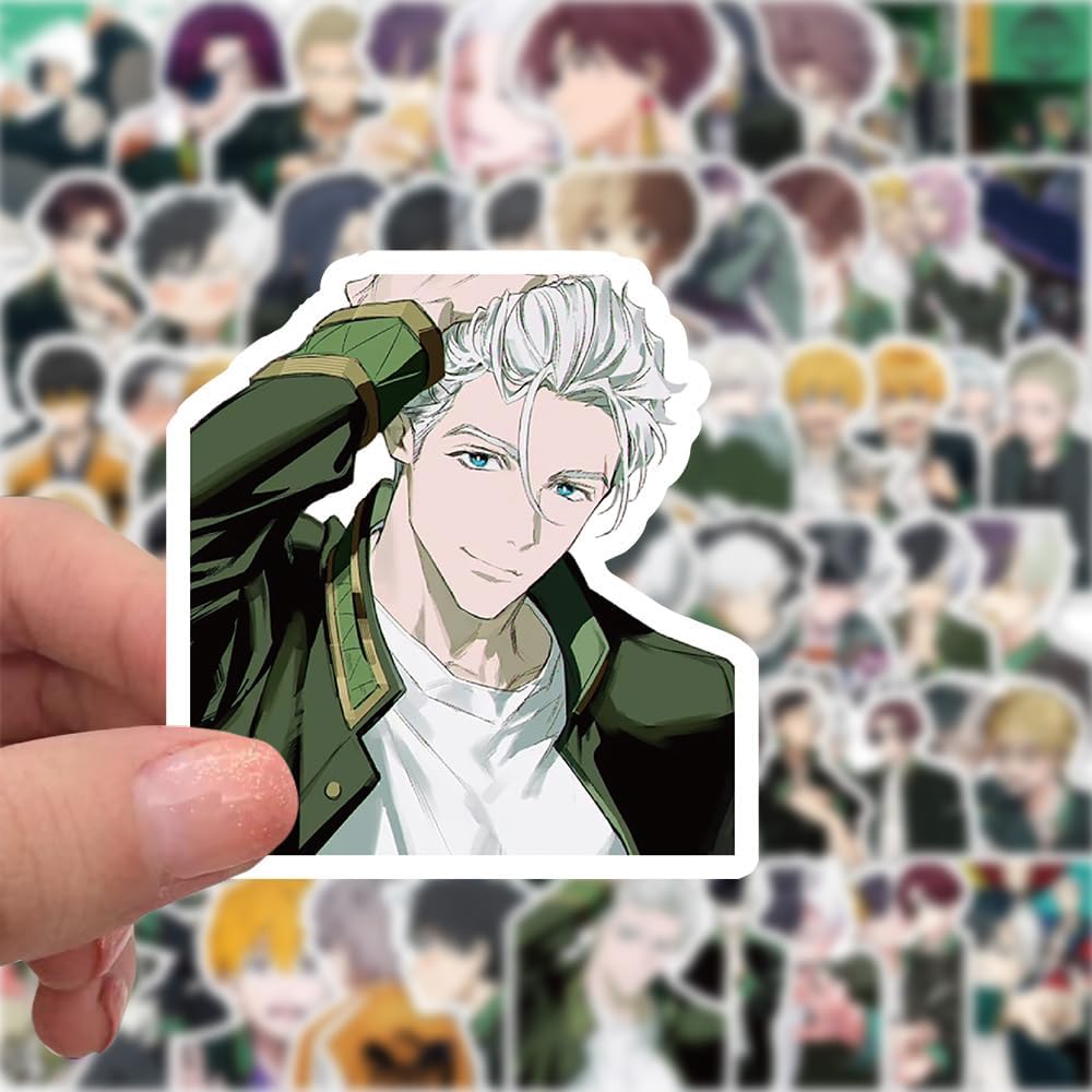 100 pieces Haruka Sakura, Sugishita, Kyotaro Sugishita, Akihiko Elui, Wind Chime High School, Windproof Bell, Windproof Boy Seal Collection Sticker Set, Anime, Manga, Cute, Diary Sticker, Children's