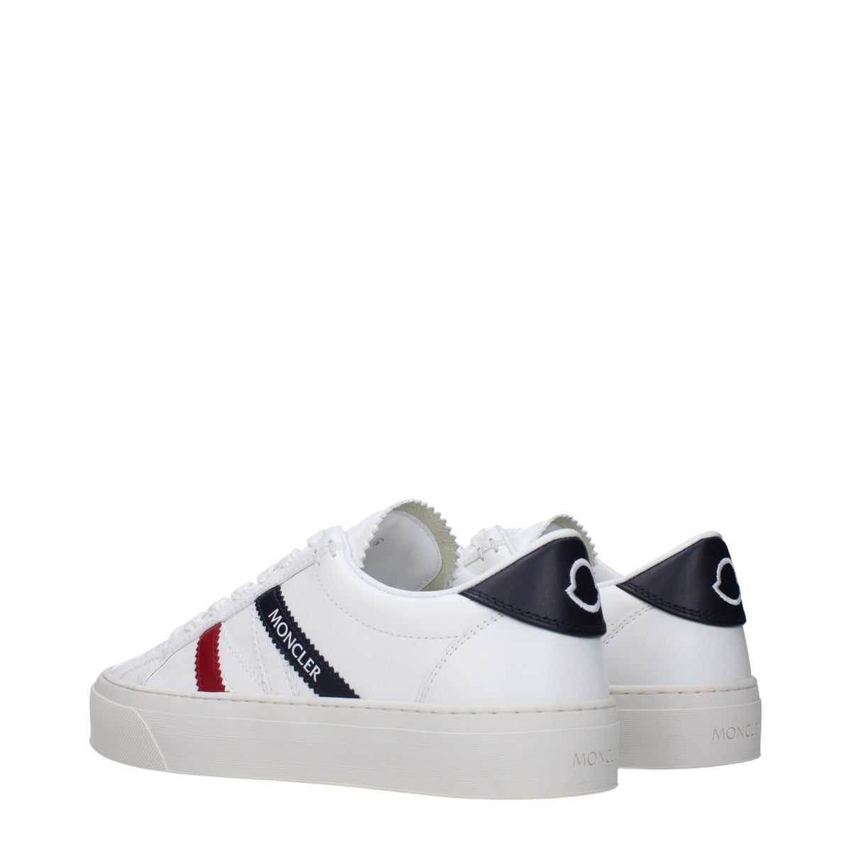 Moncler モンクラースニーカーモナコ2女性レザーホワイト/ブルー - Image 5