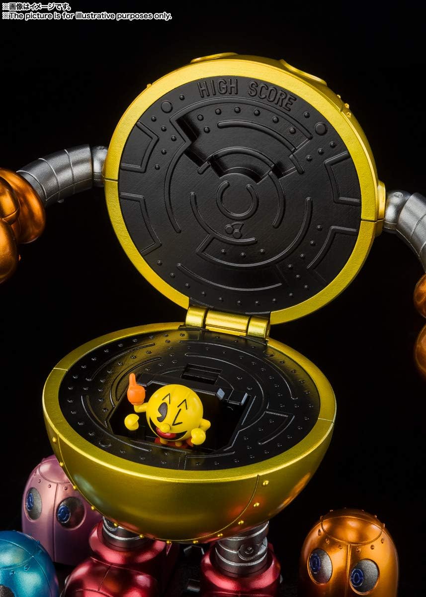 Tamashi Nations Super Alloy Pac Man, Approx. 4.1 inches (105 mm), ABS & Die-Cast Pre-Painted Action Figure