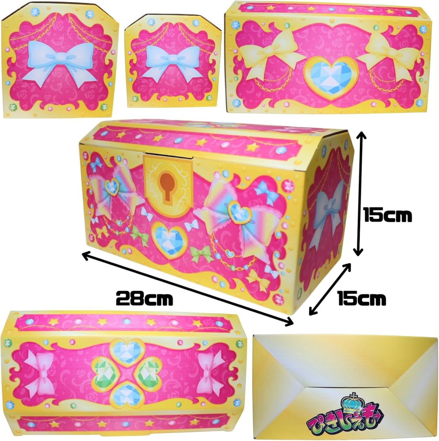【Sanrio Toy-included Candy Assortment Total 25 Pieces】 Set, Gift, Present, Prize, Christmas, Pikishemo Treasure Box (Sweet Ribbon)