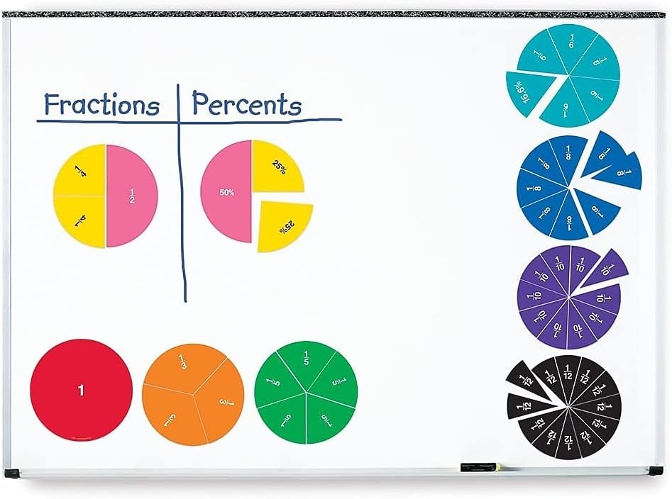 ラーニング リソーシーズ Double-Sided Magnetic Fraction Circles 分数学習 マグネット式 円 LER 1616