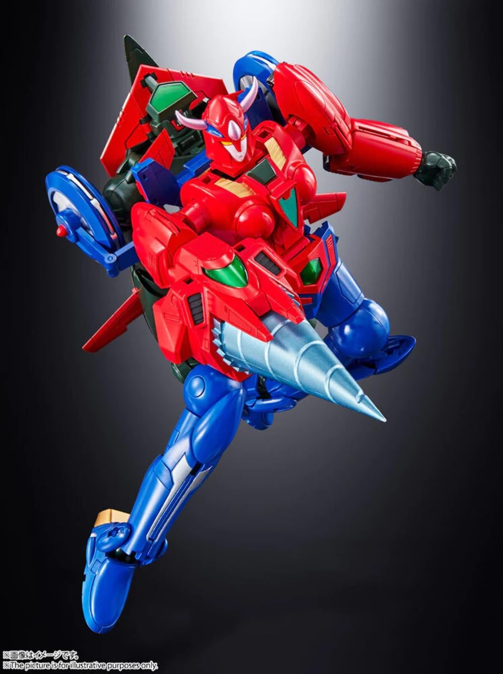 TAMASHII NATIONS Soul of Chogokin GX-96 Getter Robo Go, Approx. 7.1 inches (180 mm), ABS & Die-Cast & PVC Pre-Painted Action Figure