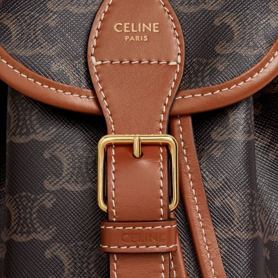 CELINE Folco Triomphe canvas and calfskin mini backpack - Image 5