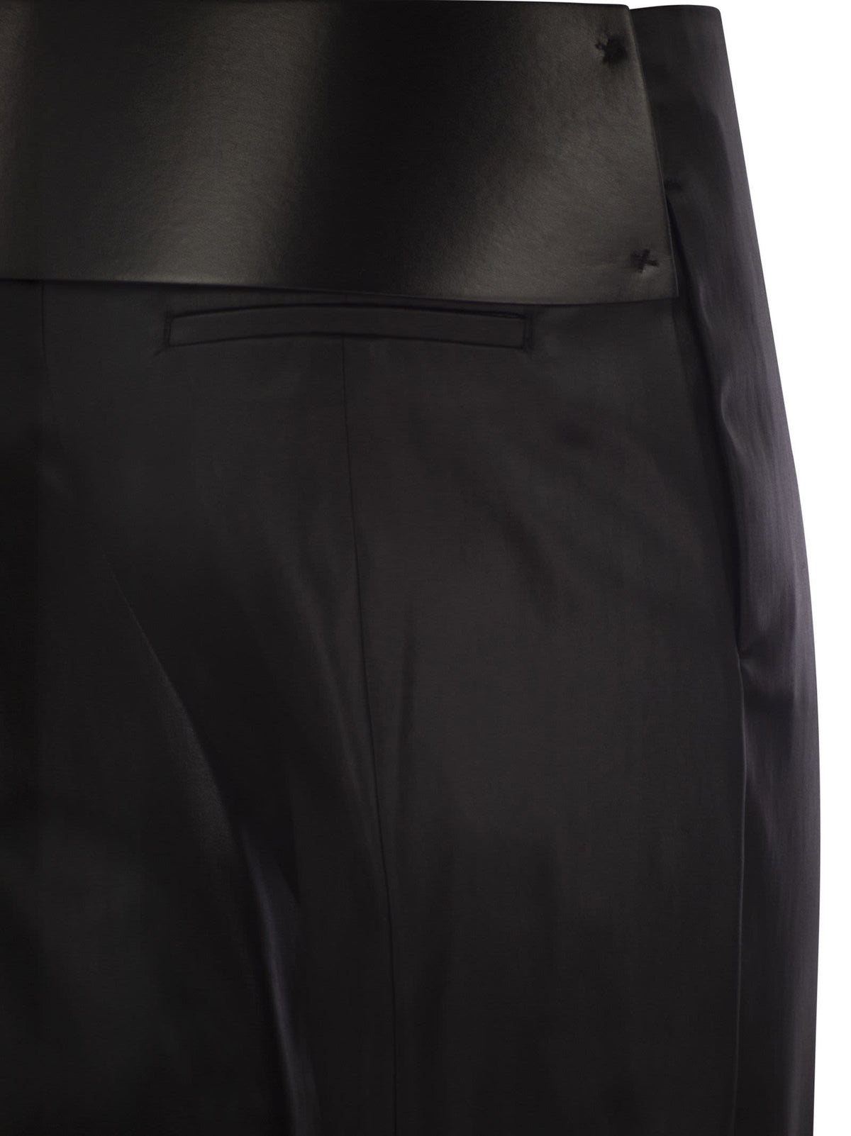 Sportmax SportMax Adepto Satin Slim Fit Ounsers - Image 5