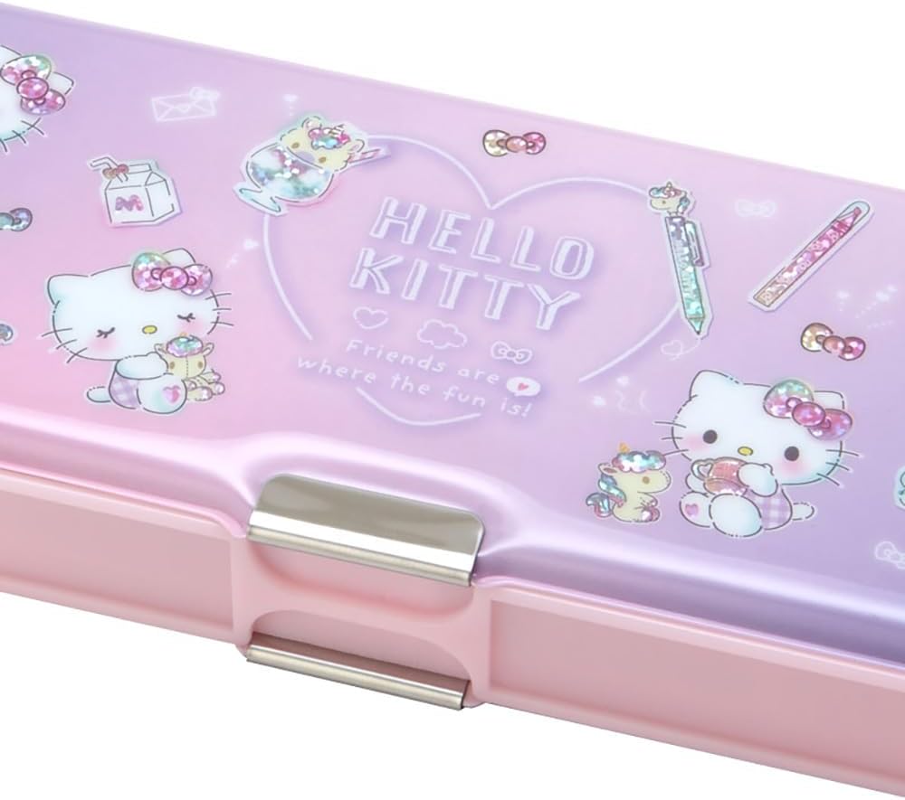 Sanrio 437204 Hello Kitty Pencil Case, Kids’ Stationery, Character Goods, Kitty-Chan, 8.7 x 3.5 x 1.1 inches (22.2 x 8.8 x 2.8 cm)
