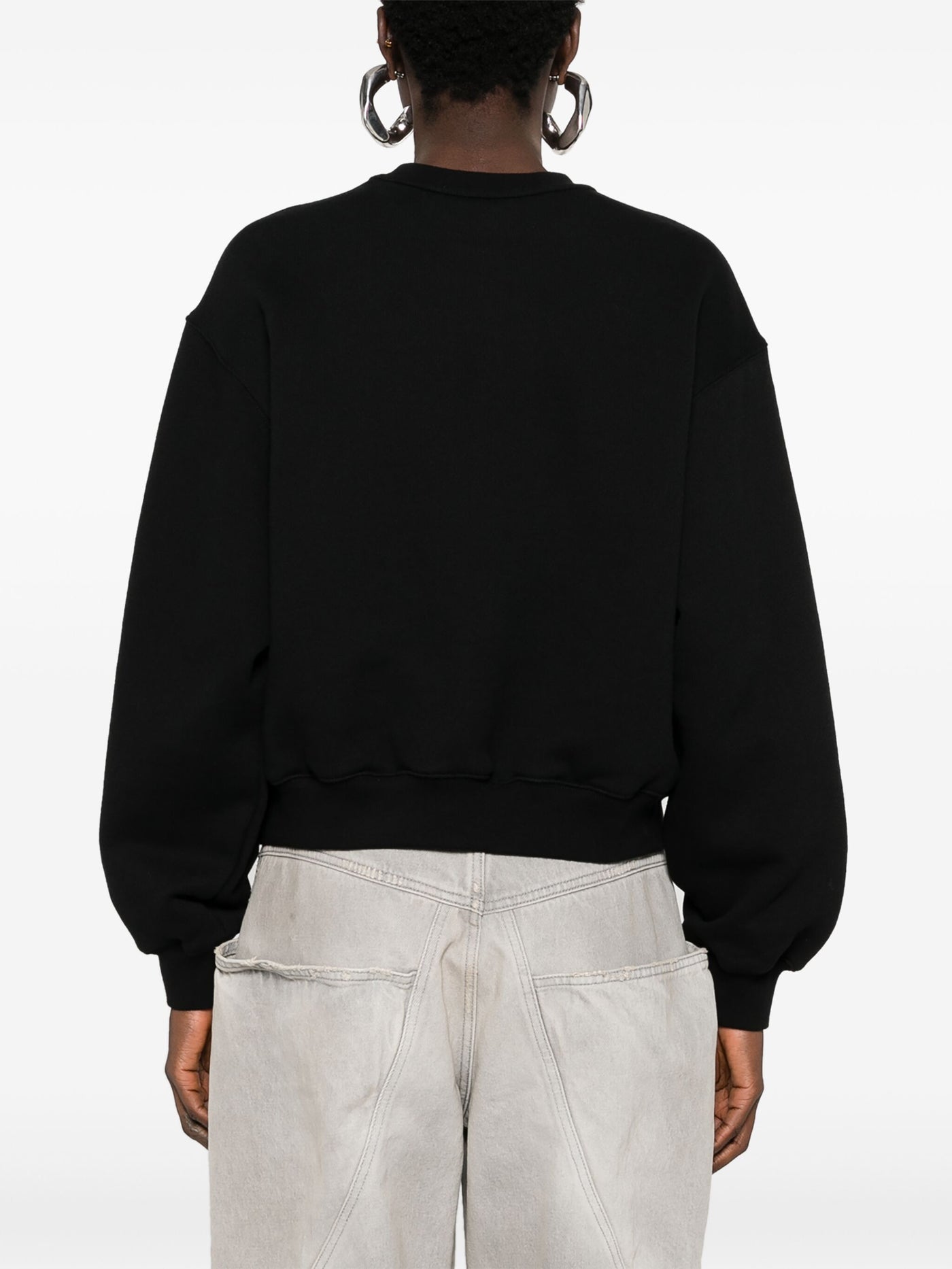 Alexander Wang アレクサンダーワンエッセンシャルテリークルースウェットシャツw/パフペイントロゴ - Image 5