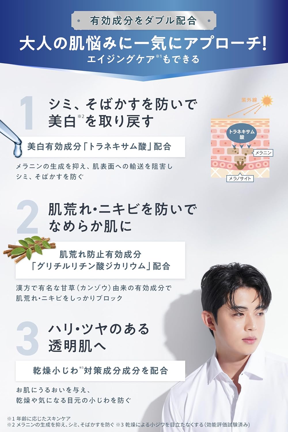 NALC All-in-One Tranexamic Acid, Acne, Whitening, Lotion, Milky Lotion, Cream, Gel, Quasi-Drug, 3.5 oz (100 g)