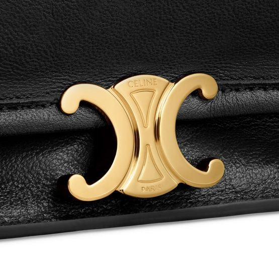 CELINE Soft Triomphe besace in supple shiny lambskin - Image 5