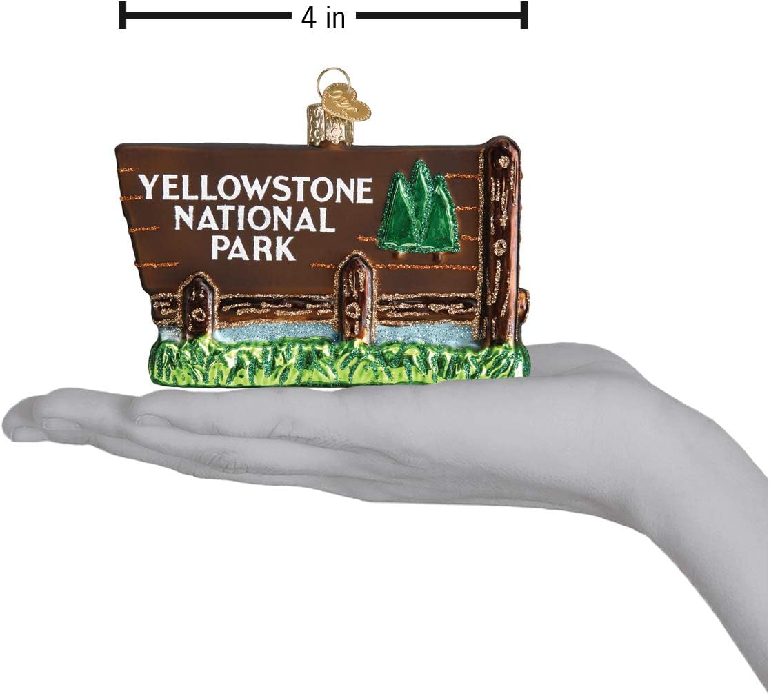 Old World Christmas - Adornos para árbol de Navidad: Adornos de vidrio soplado de parques estatales, Parque Nacional de Yellowstone