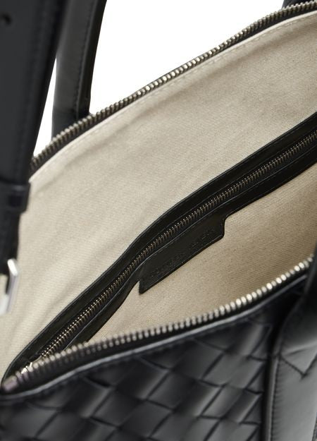 BOTTEGA VENETA イントレチャート ジップ付き ラージ トートバッグ - Image 5