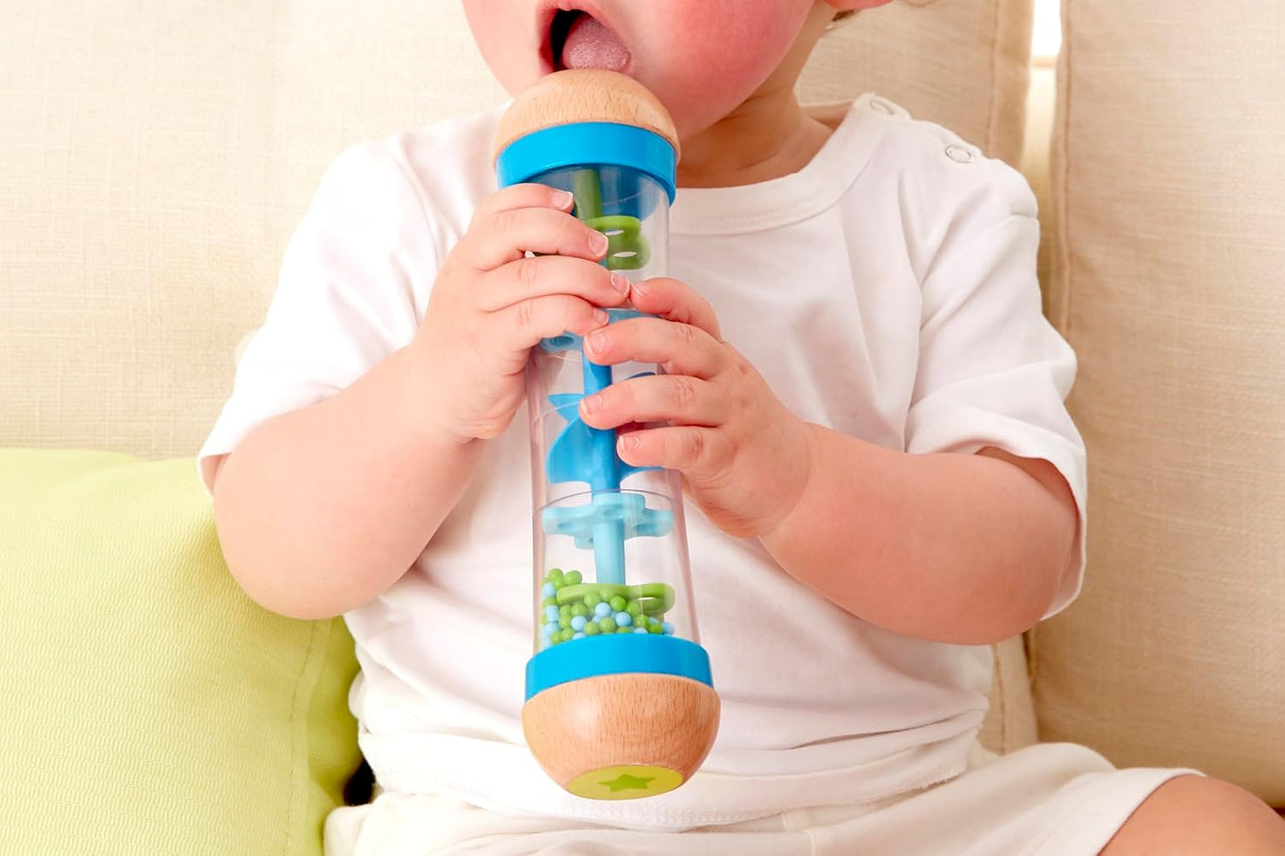 Hape E0328 Bead Raindrops Liquid Motion Toy, Blue (for Children 1 Yr. and up)