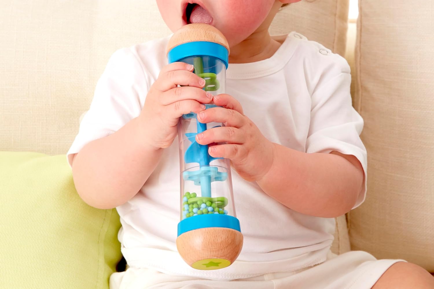 Hape E0328 Bead Raindrops Liquid Motion Toy, Blue (for Children 1 Yr. and up)