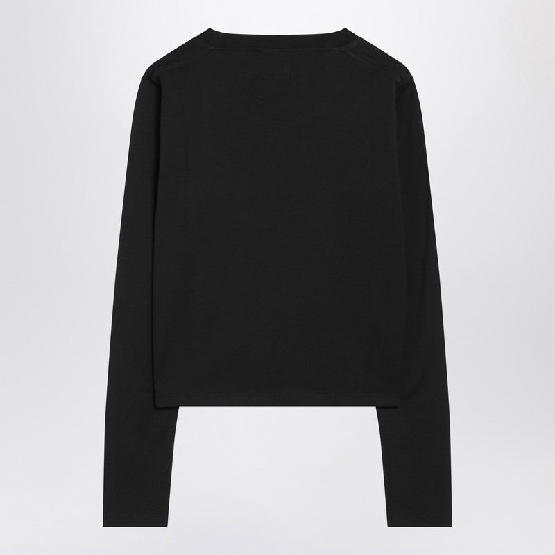 Loulou Loulou StudioブラックコットンクルーネックTシャツ - Image 5