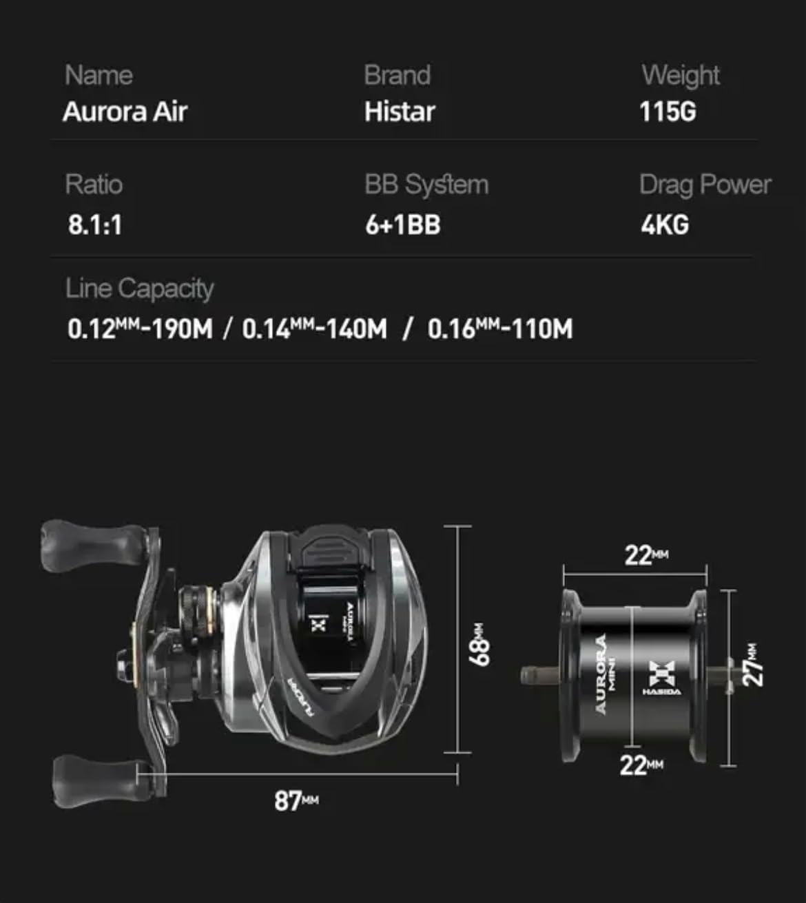 Hyster Aurora Air Baitfiness Reel