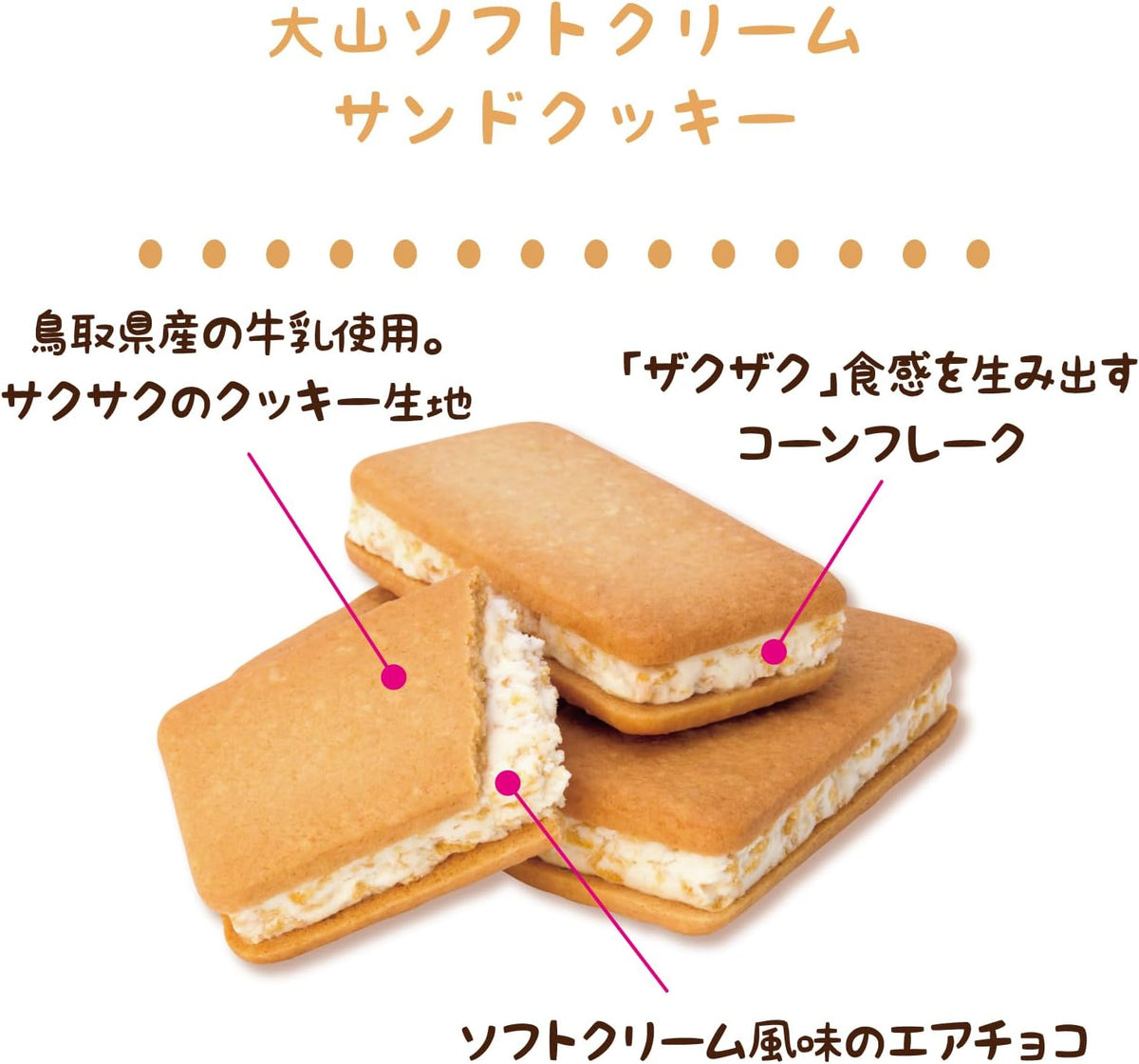 Kotobuki Seika Daisen Soft Cream Sandwich Cookies (6 pieces)