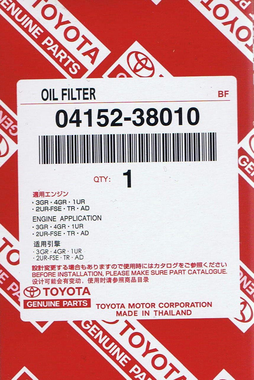Genuine Toyota Oil Filter Element Kit Part Number 04152-38010