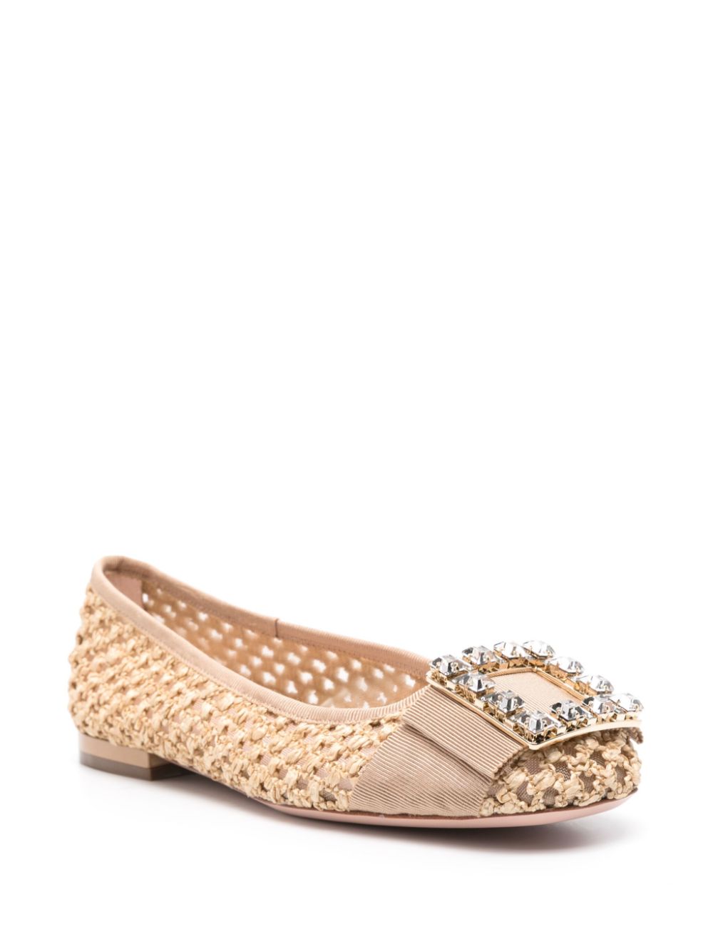 Roger ロジャー・ヴィヴィエ・トレs Vivier Raffia Ballet Flats - Image 5
