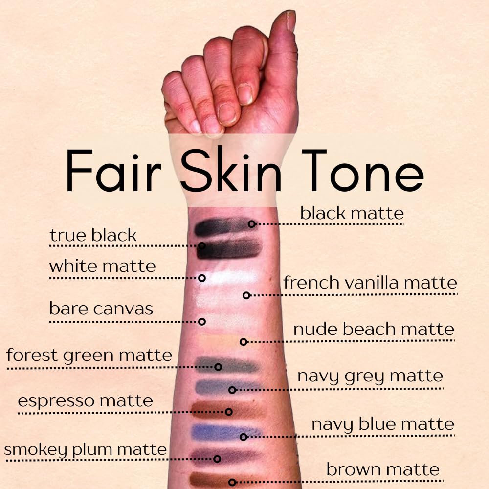 Sombra de ojos en polvo prensado mate, pigmento profundo, brillo de lujo, sombras de ojos negras, sin talco ni parabenos, vegano, sin pruebas de animales y sin crueldad, individual, maquillaje para mujeres maduras y jóvenes.