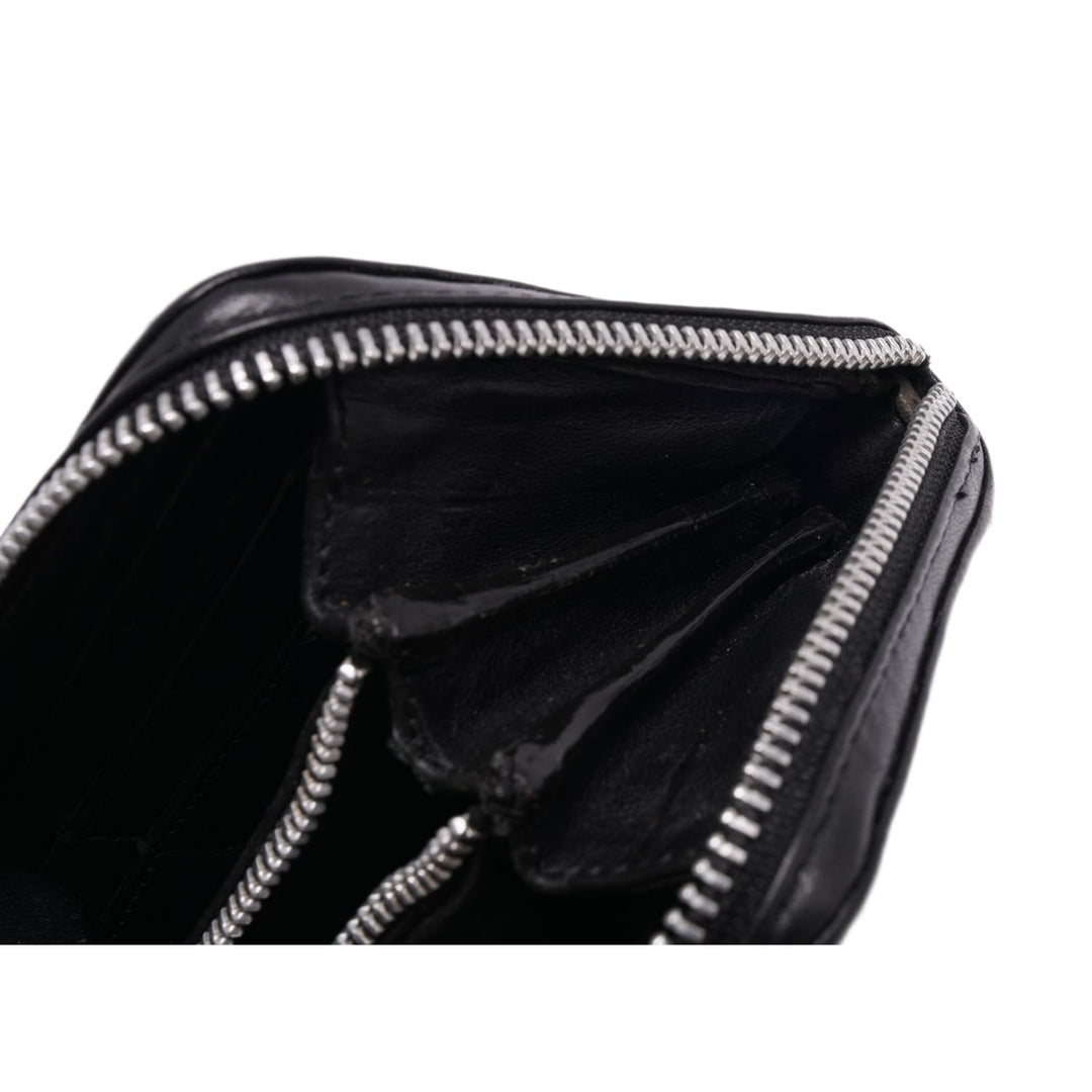 CHROME HEARTS 'BLACK' TRIPLE CROSS LEATHER WALLET