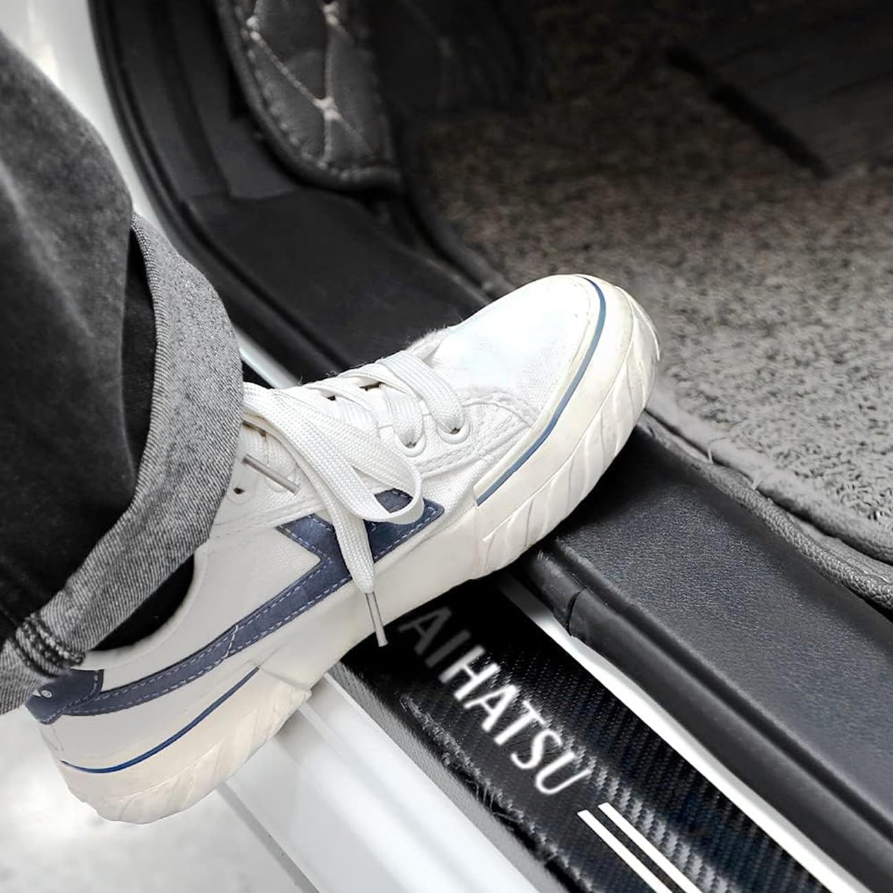 Prius Side Step Guard, For All Series Prius 50 Series 60 Series, For Cars, Door Guard Stickers, Leather, Strong Adhesive, Water Prevention, Stain Prevention, Scratch Prevention, Easy Installation, Set