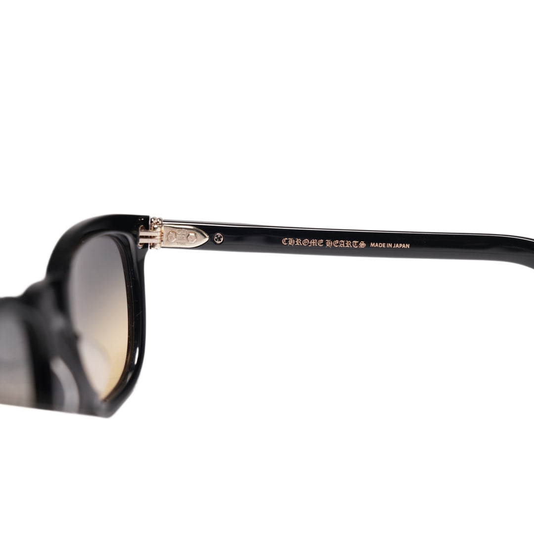 CHROME HEARTS 'SMOKE SHOW' DIAMOND BLACK/GOLD SUNGLASSES