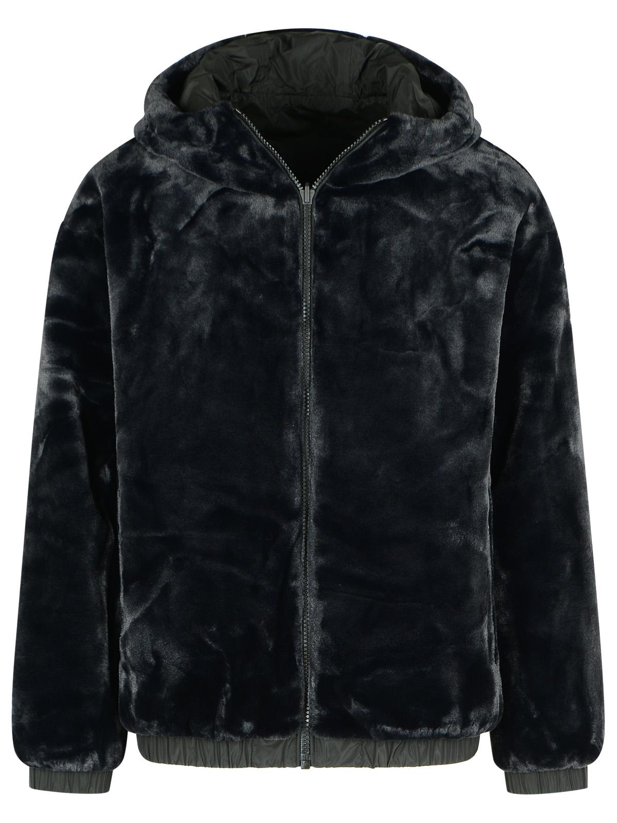 Moose ムースナックルズ「ボーダーバニー」リバーシブルブラックポリエステルスウェットシャツ - Image 5