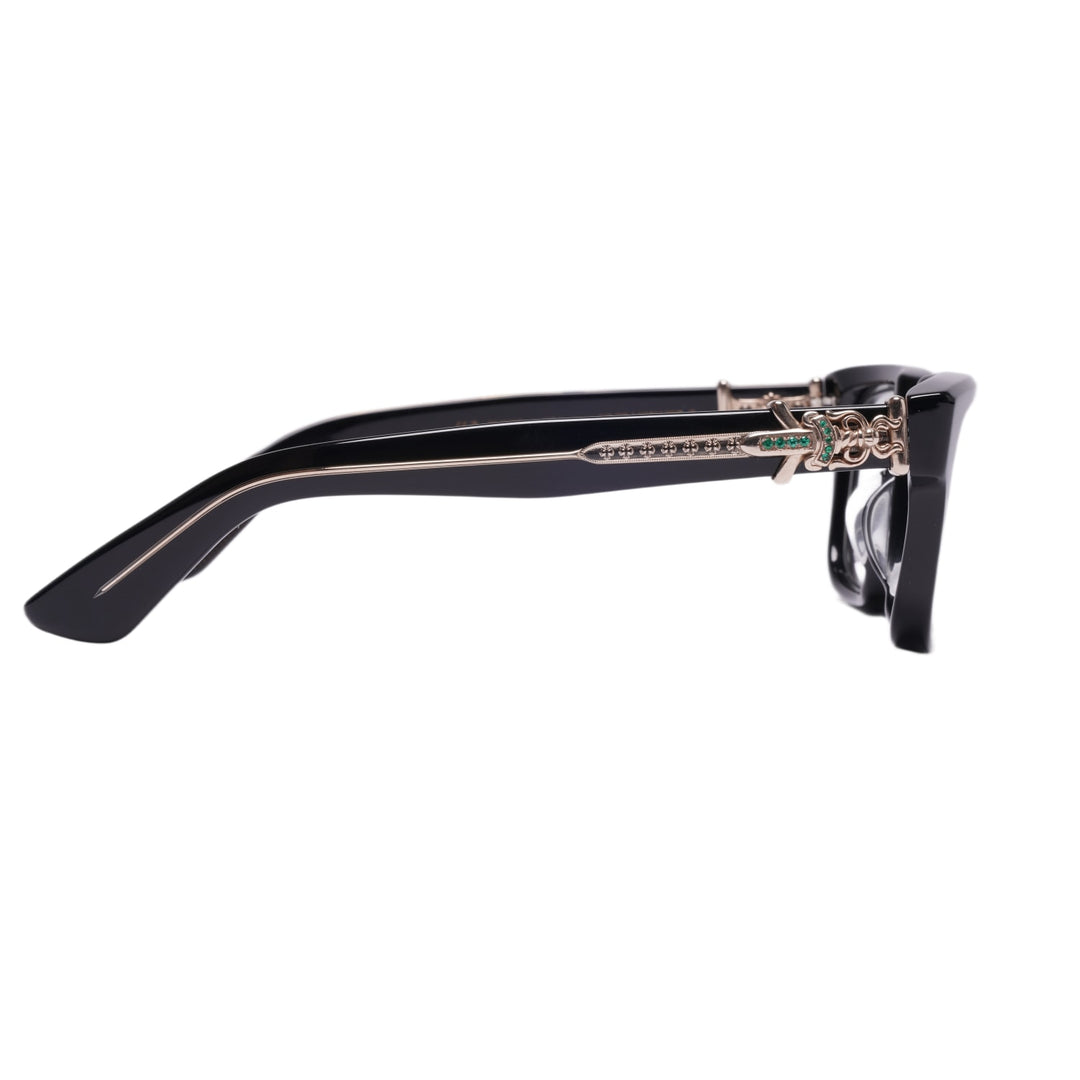 CHROME HEARTS 'BLACK' VAGILLIONAIRE II EMERALD GLASSES