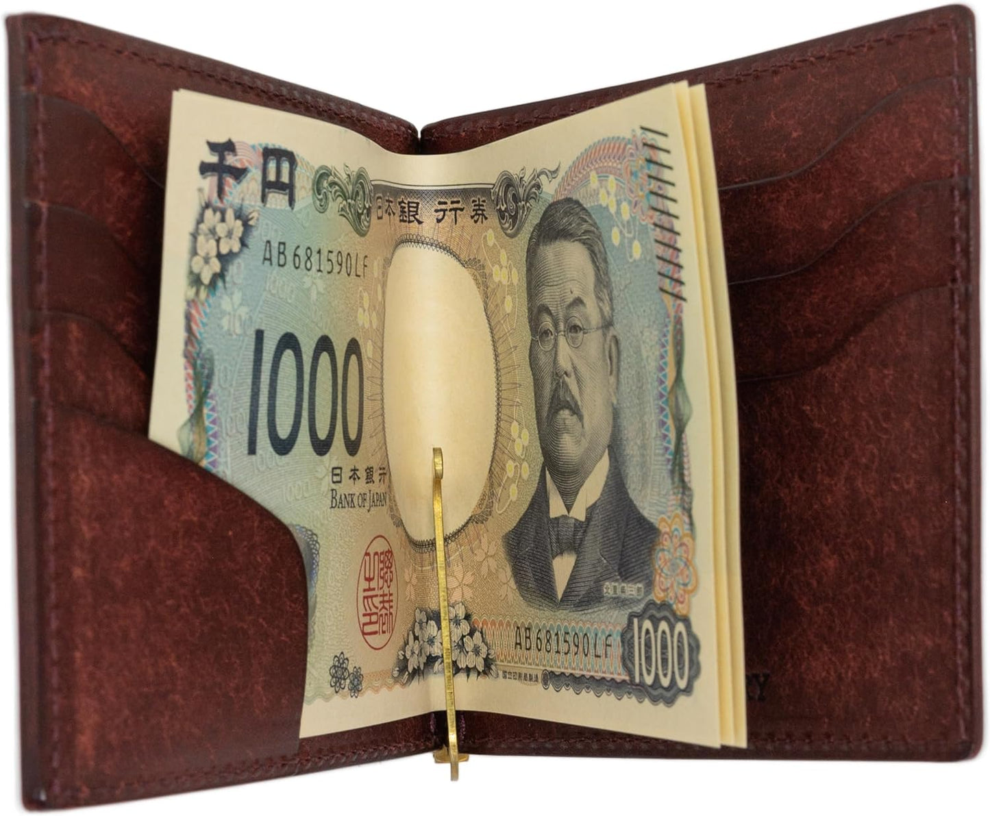 Hizu Factory Money Clip (with Coin Pocket), Pueblo Genuine Leather, Made in Japan, Artisan Handmade, Cotinella