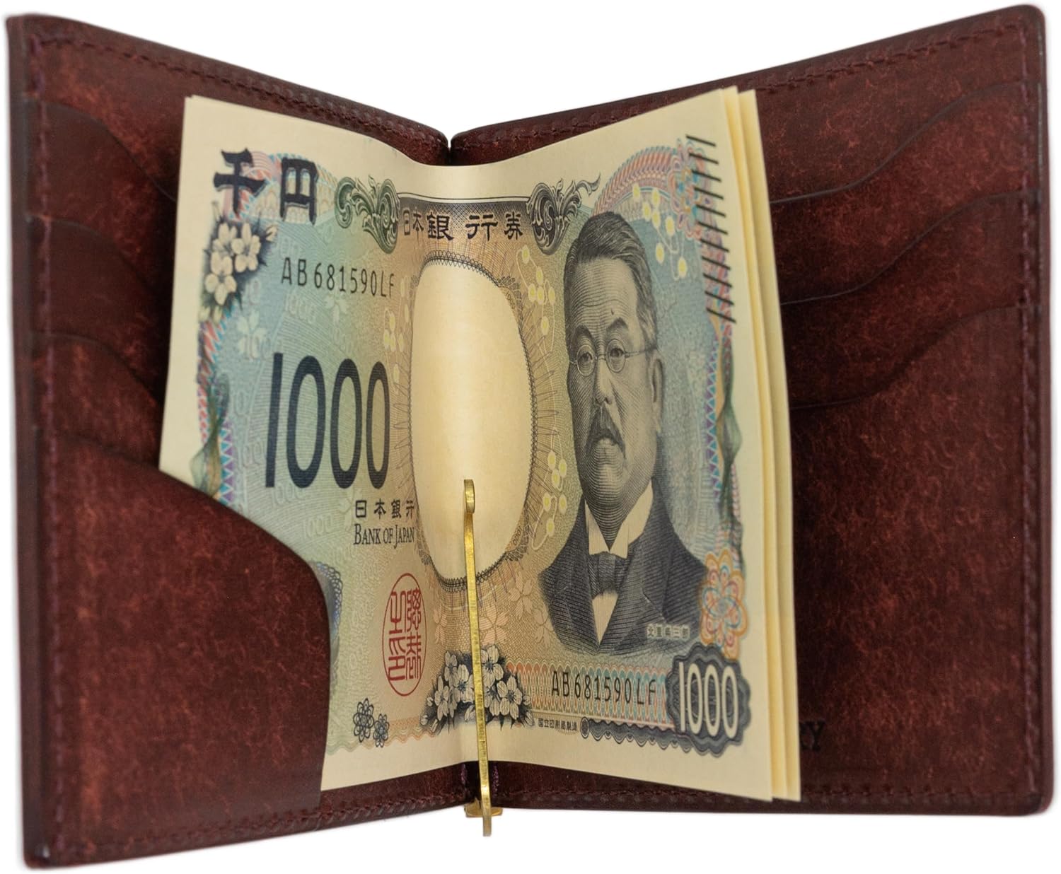 Hizu Factory Money Clip (with Coin Pocket), Pueblo Genuine Leather, Made in Japan, Artisan Handmade, Cotinella