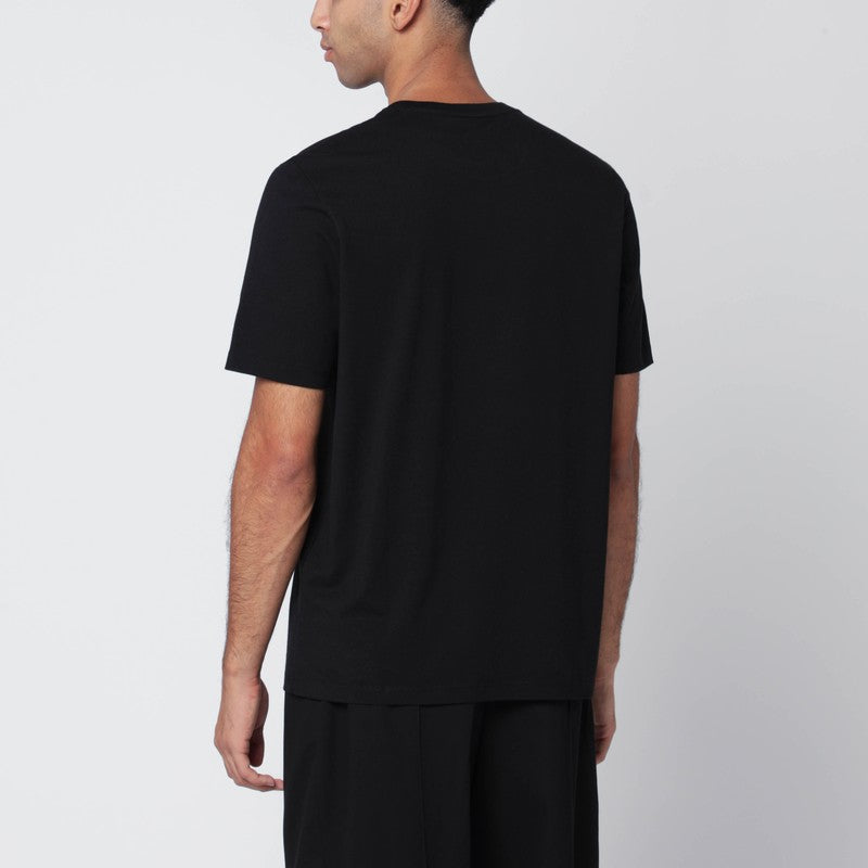 Maison ロゴパッチ付きメゾンキツネブラックレギュラーTシャツ - Image 5