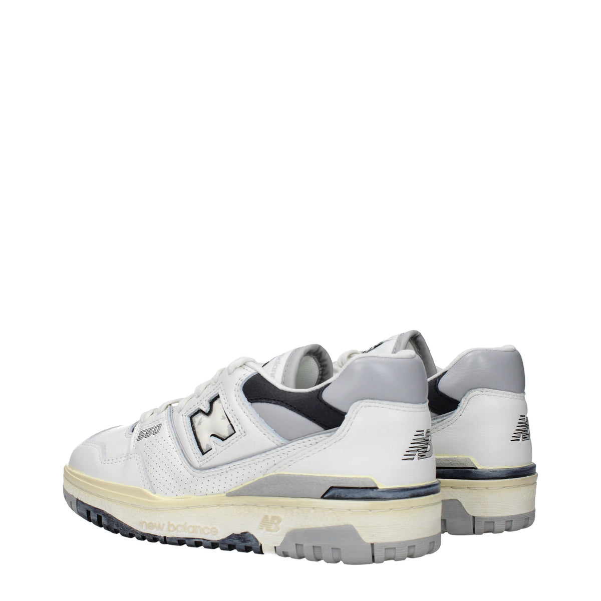 Designer Brand ニューバランススニーカー550メンズレザーホワイト/ライトグレー - Image 5