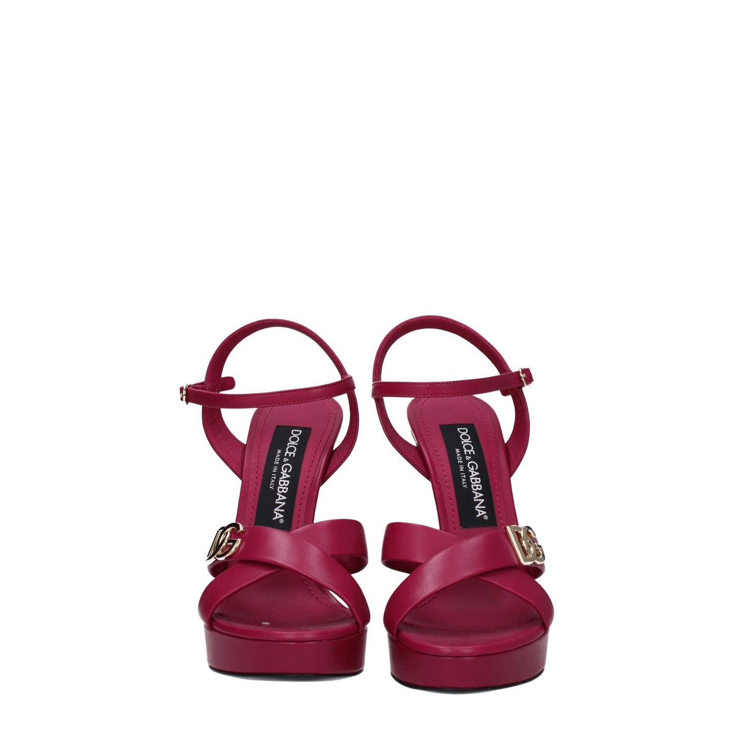 Dolce  Gabbana Dolce＆Gabbana Sandals Women Leather Fuxia/Hibiscus - Image 5