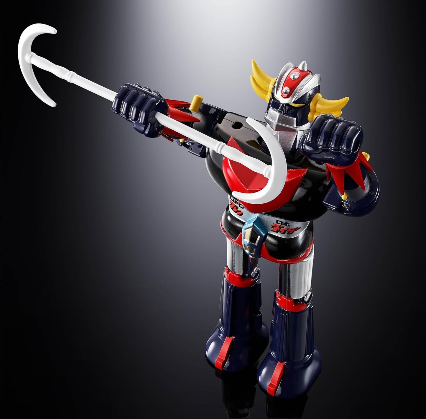 TAMASHII NATIONS Super Alloy UFO Robot Grendizer, Deluxe Grendizer & UFO Spazer, Approx. 5.3 & 4.7 inches (135 & 120 mm), Diecast, ABS & PE, Pre-painted Action Figure