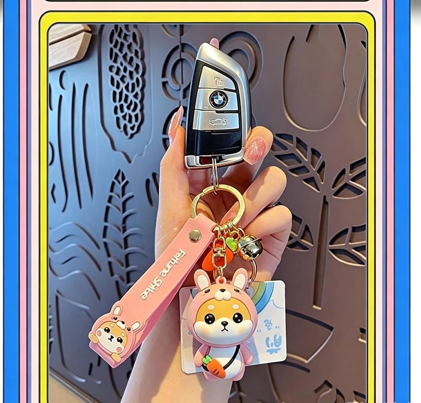 [AIXUAN] Cute Idea Chinese Zodiac Motif Lucky Animal Shiba Inu Pendant Keychain Keychain, Keyring Lovers Valentine's Day Present Pendant Handbag Rucksack Car Key Wrist Strap (Dog)