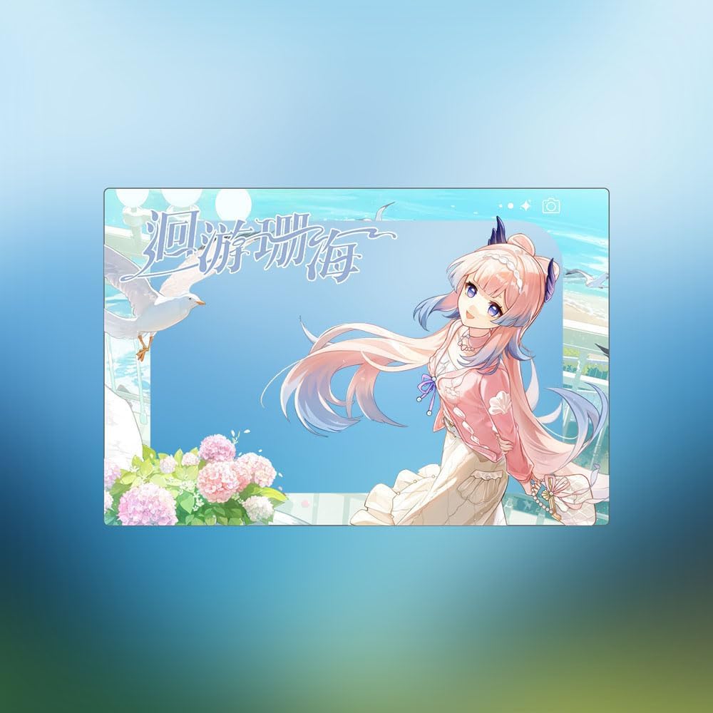 Coral Palace Heart Sea Goods, Set of 4, Haragami "Yuyu Kankai" Collaboration Acrylic Stand Key Chain Can Badge Transparent Card Lucky Bag Set Acrylic Figurine Cheer Box Anime Moe Goods Bag Pendant