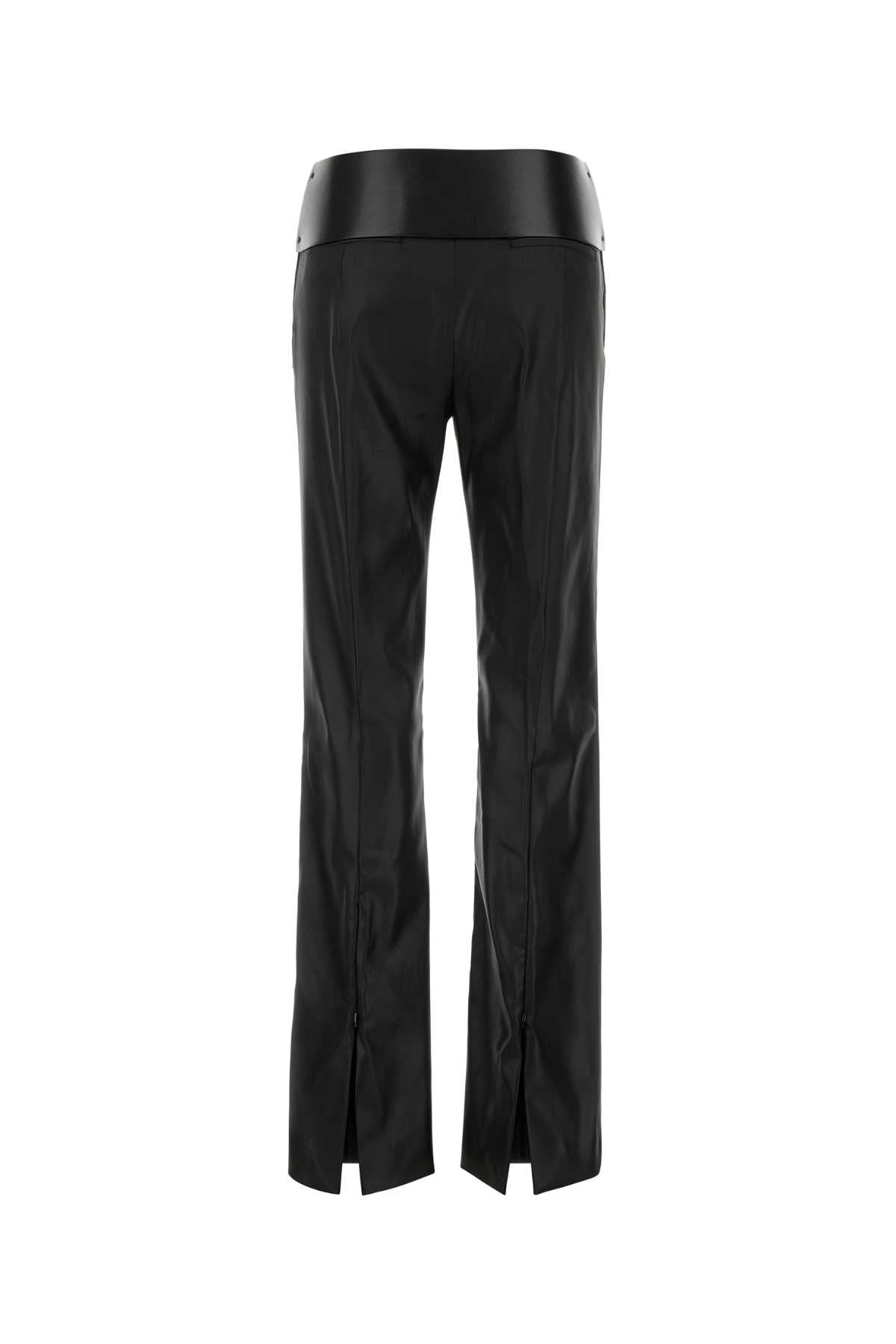 Sportmax SportMax Black Stretch Satin Adepto1234パンツ - Image 5