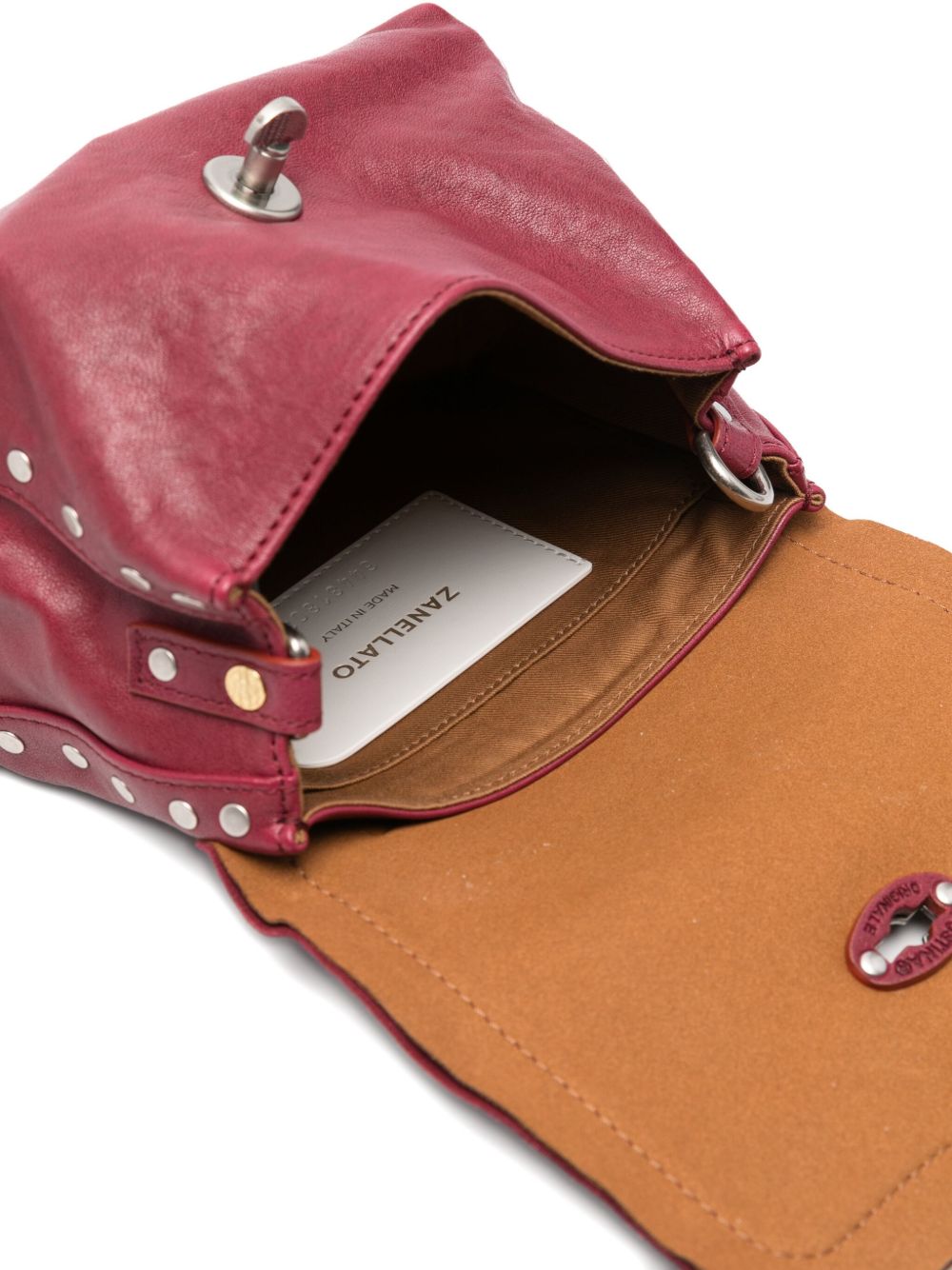 Zanellato ザネラート ポスティナ タバコ ベビー レザー ハンドバッグ - Image 5
