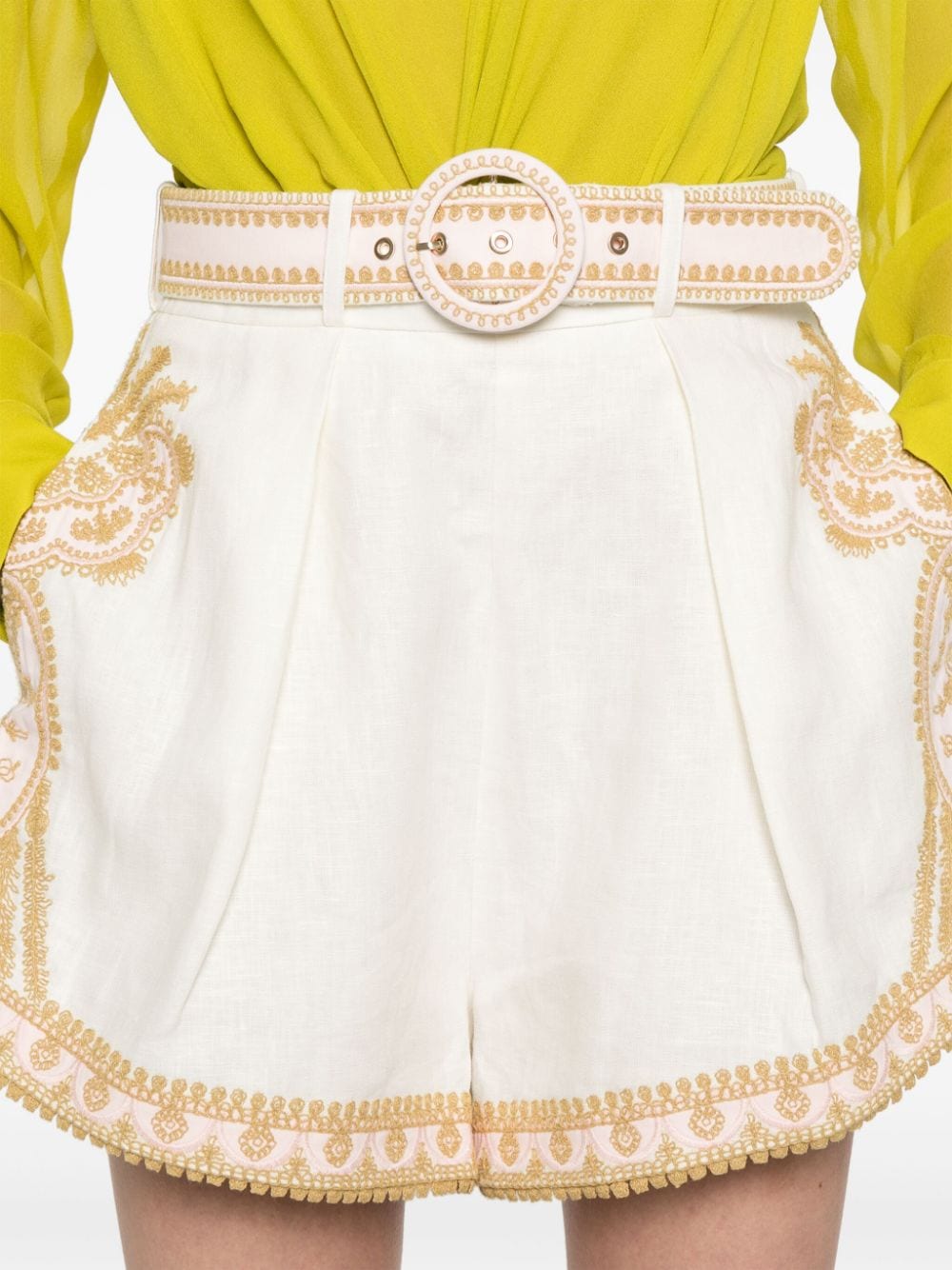 Zimmermann ジマーマン刺繍リネンショーツ - Image 5