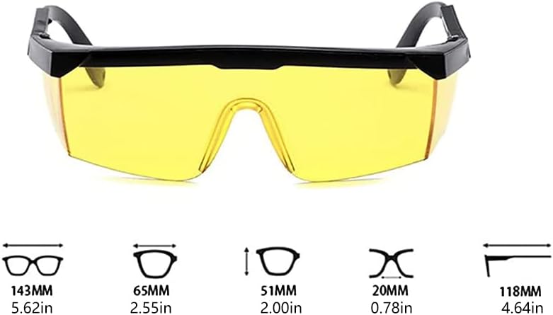 mecaponn Eyelash Goggles, Safety Glasses for Hair Removal, Eye Protection, Light Shading Sunglasses, Light Removal, 2 Pieces, Epilator Glasses, For Home Use, Glasses, Laser Hair Removal