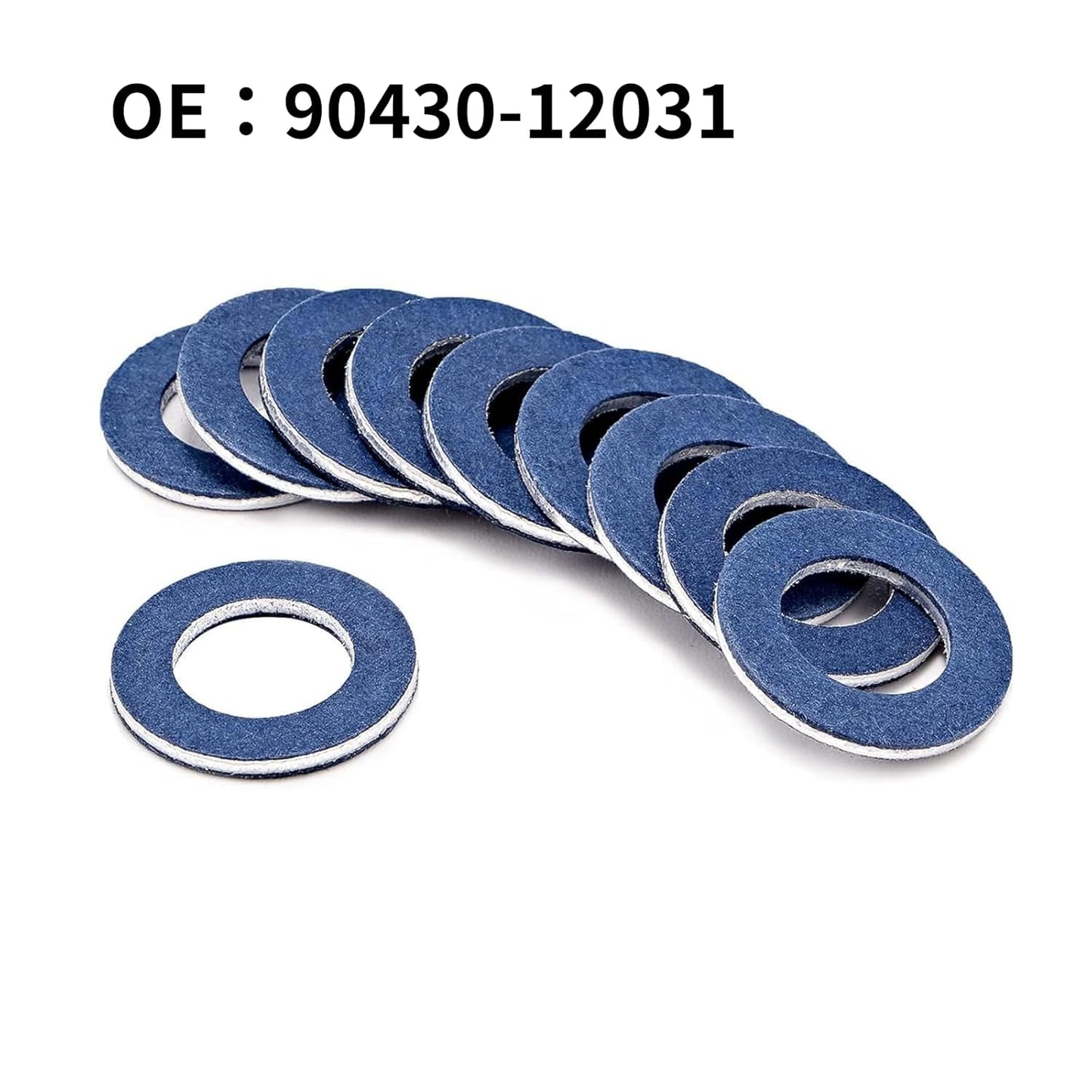 10 Pcs Oil Drain Washer, Compatible with Toyota 90430-12031, Inner Diameter 0.5 inch (12 mm), Drain Washers