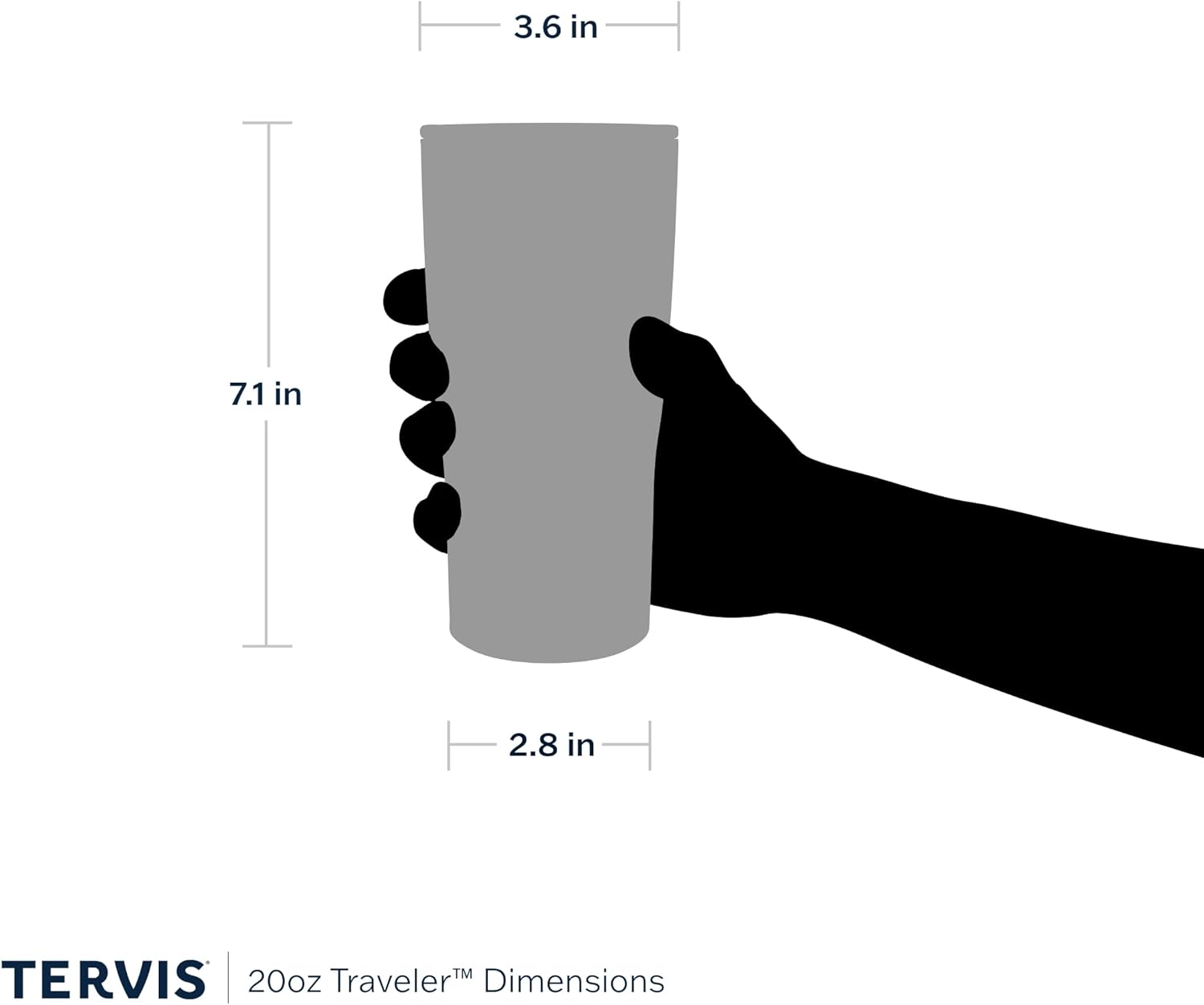 Tervis Traveler Disney - Vaso aislado de doble pared hecho en Estados Unidos mantiene las bebidas frías y calientes, 20 onzas, acero inoxidable