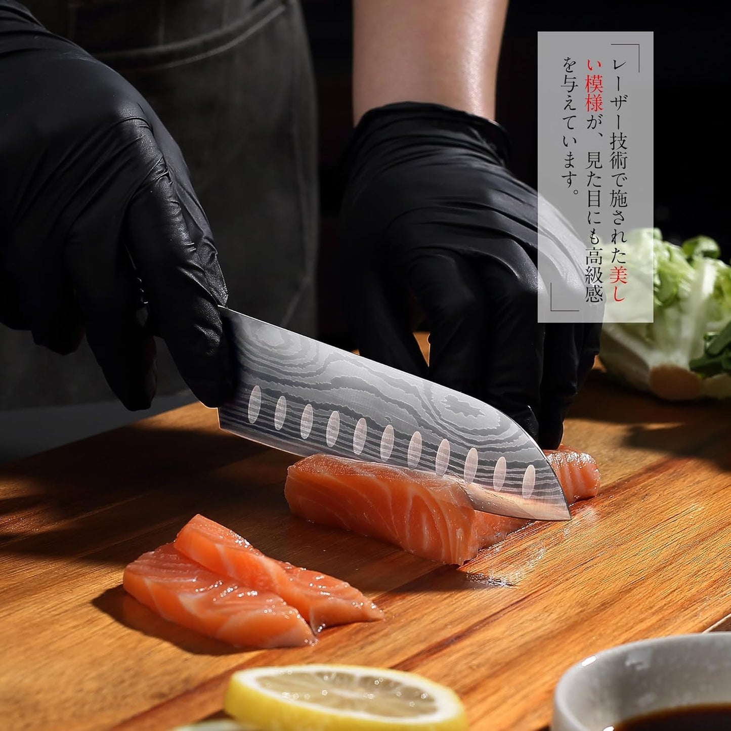 PAUDIN Santoku Knife Small 130mm All-Purpose Knife Chef Knife High Carbon Stainless Steel Depot Processing Wooden Handle Sharp Meat, Fish, Vegetable Compatible Kitchen Knife for Home Use Gift
