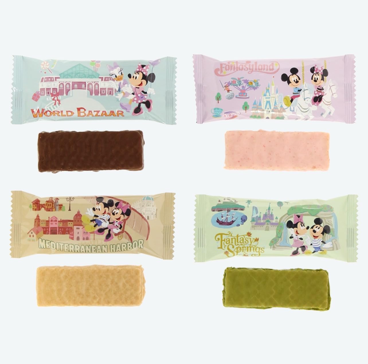 [Tokyo Disney Resort Limited] Chocolate Covered Wafers "Goods Based on Park Maps and Icons" TDR TokyoDisneyResort Popular Candy Souvenir Disney Goods Present (1 Piece)