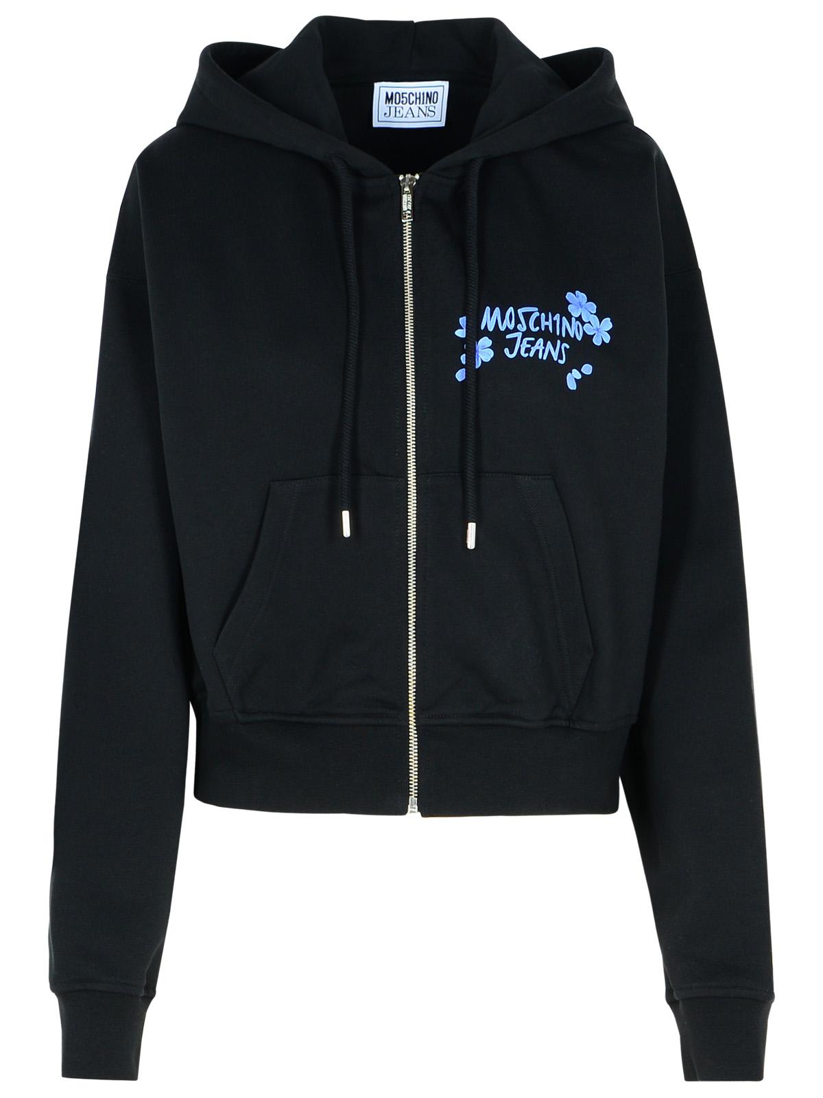 Moschino モスキーノジーンズブラックコットンスウェットシャツ - Image 5