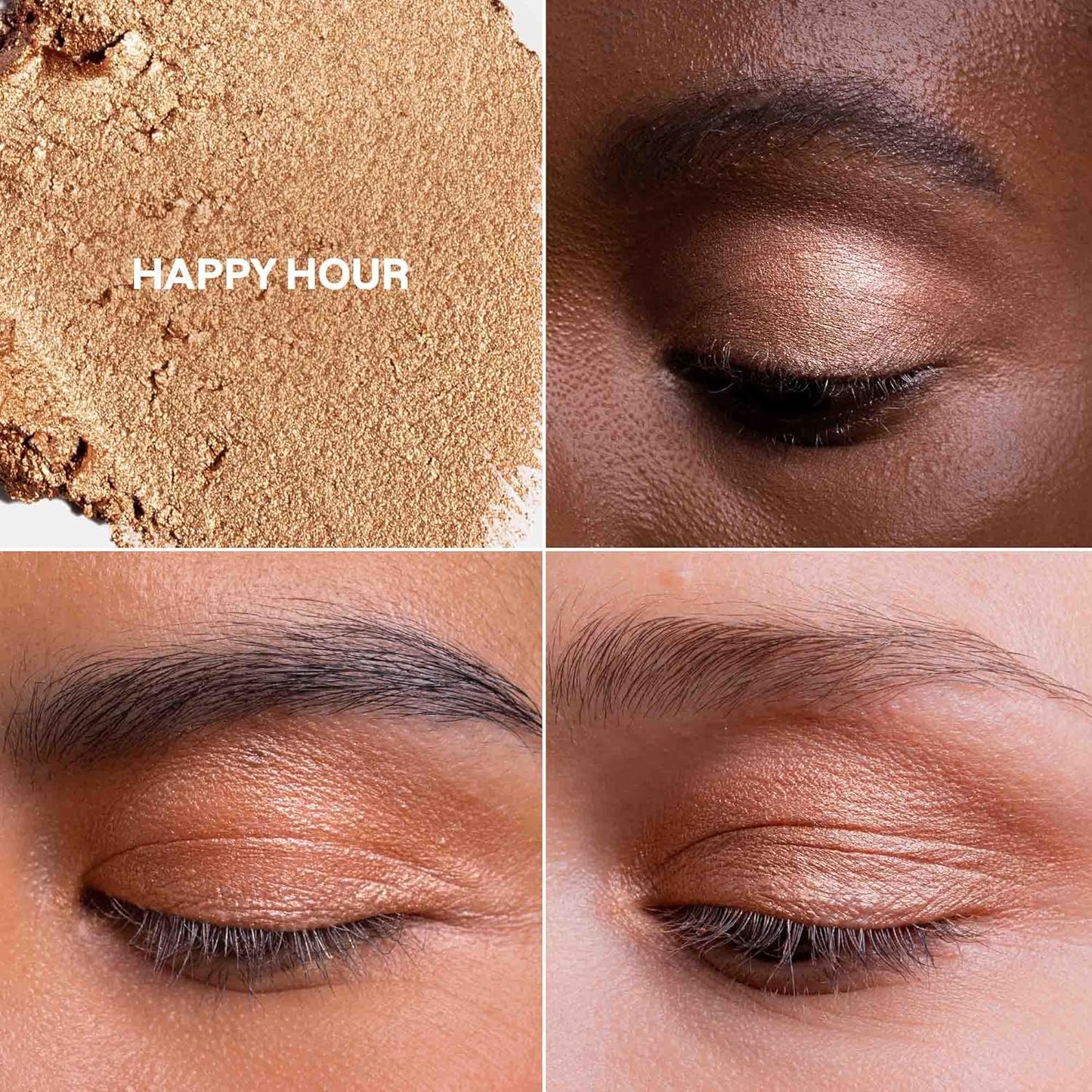 ATTITUDE Oceanly Sombra de ojos, Verificado por EWG, Sombra de Ojos Individual Brillante en Crema, Sin Plástico, Belleza y Maquillaje Veganos, Happy Hour, 0.16 Fl Oz
